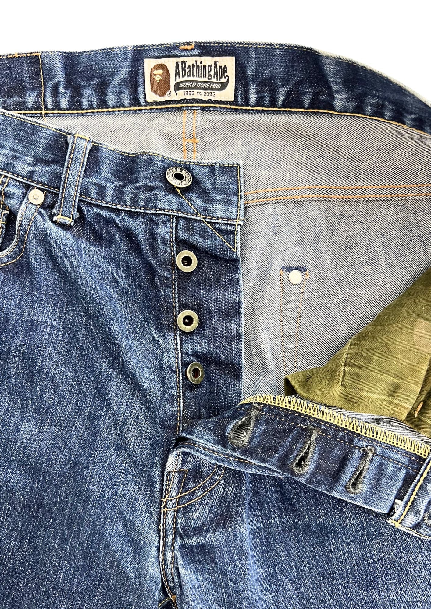 2010s BAPE Baby Milo Embroidered Denim Shorts