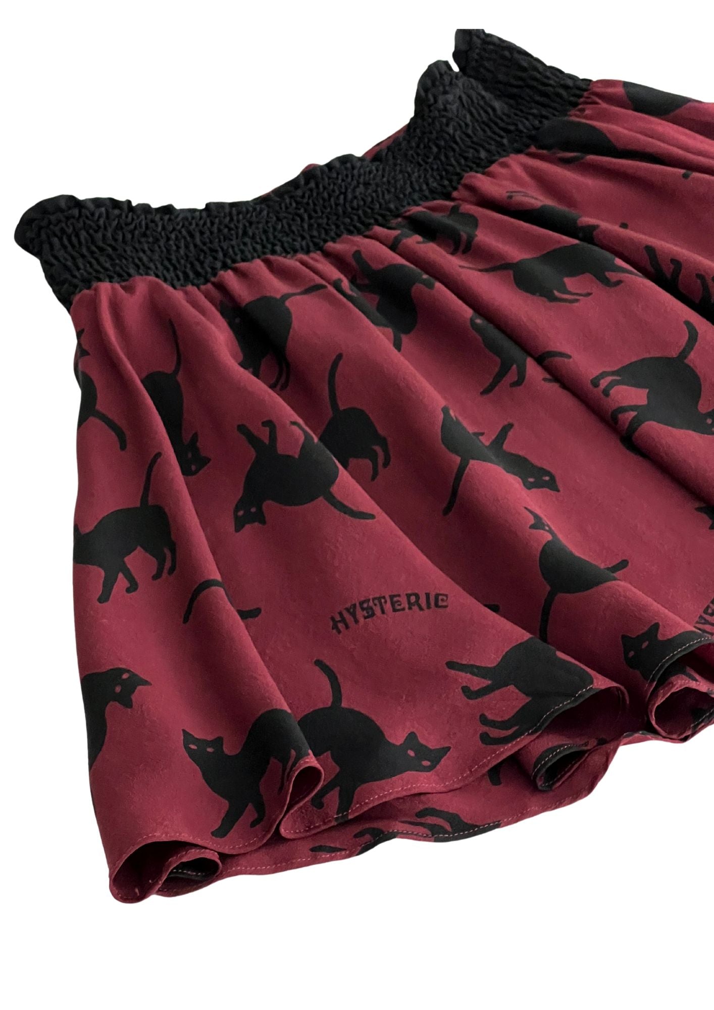 2010s HYSTERIC GLAMOUR 'Hysteric Cats' Silk Skirt