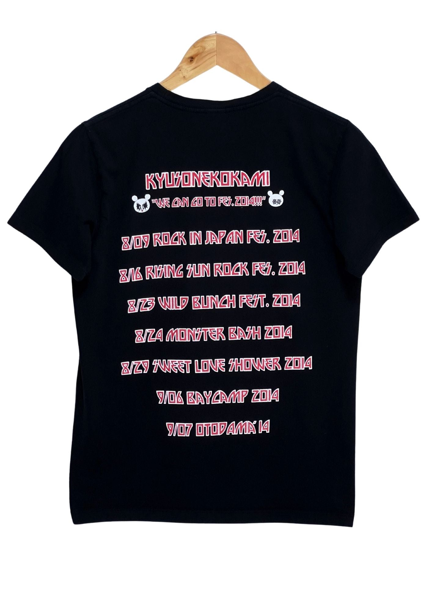 2014 KYUSO NEKOKAMI 'Kiss FEST.14' Japanese Band T-shirt (S)