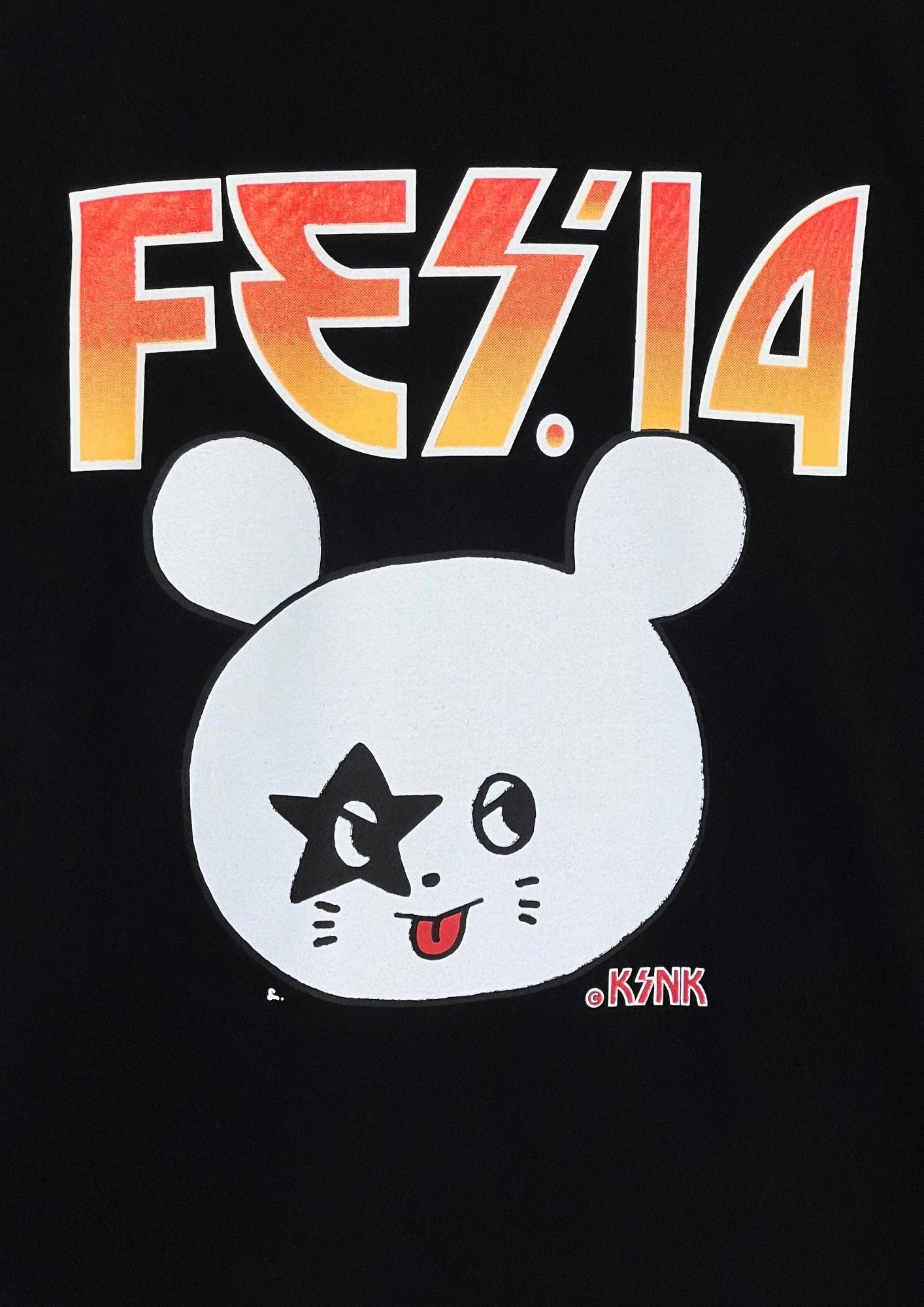2014 KYUSO NEKOKAMI 'Kiss FEST.14' Japanese Band T-shirt (S)