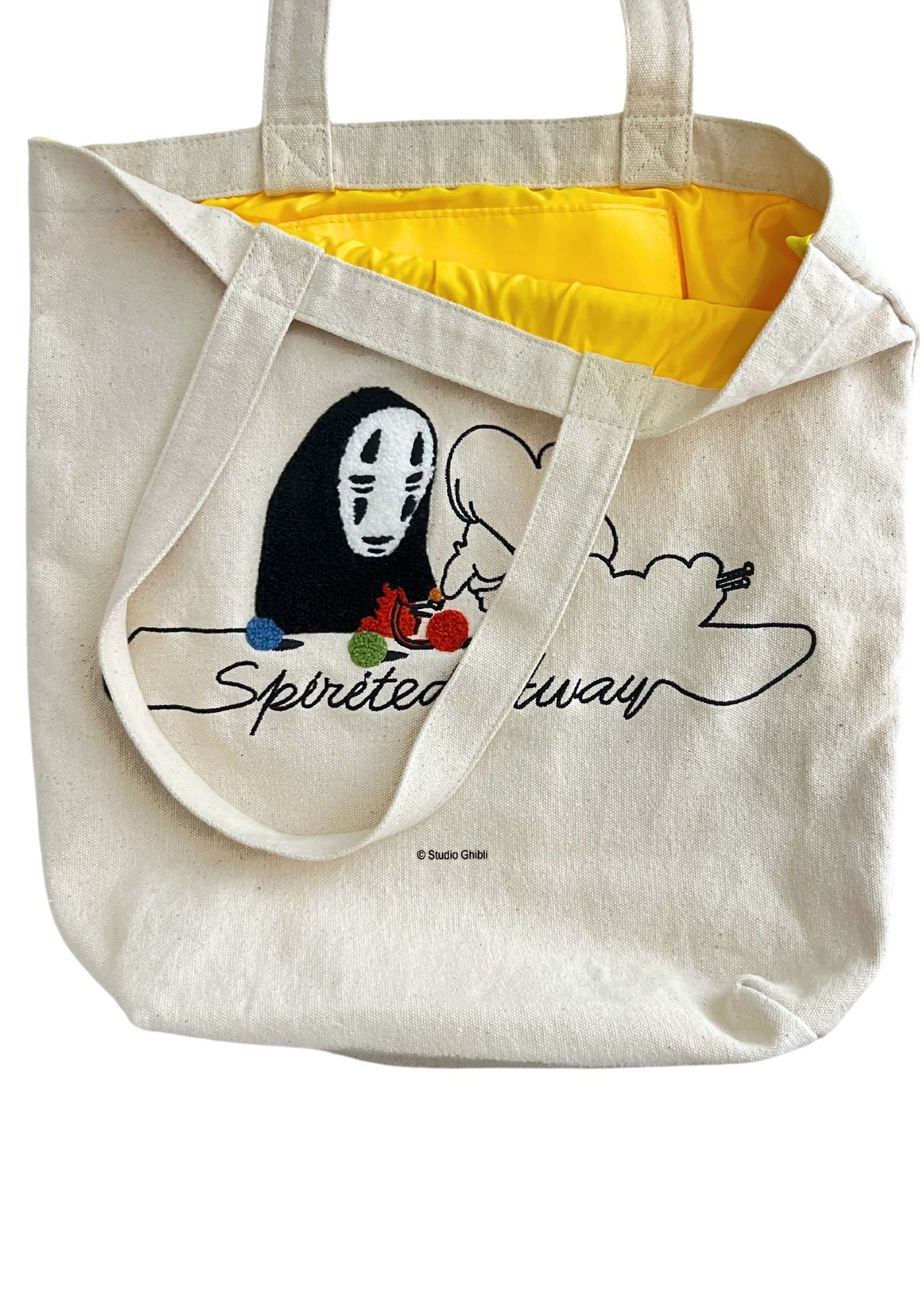 2022 Spirited Away x Studio Ghibli Official No Face Yubaba Embroidered Tote Bag