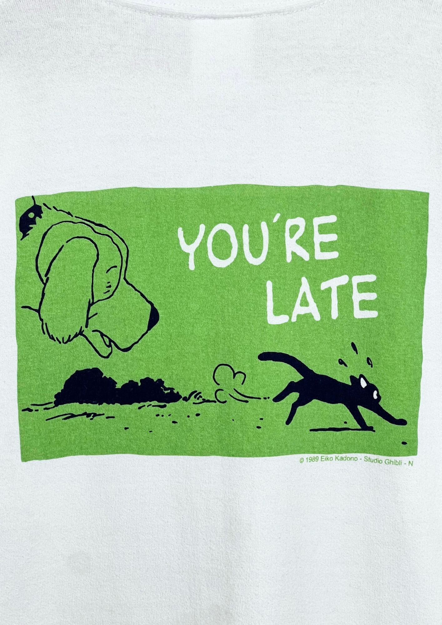 2019 Studio Ghibli Kiki's Delivery Service x GBL You're Late! Embroidered T-shirt