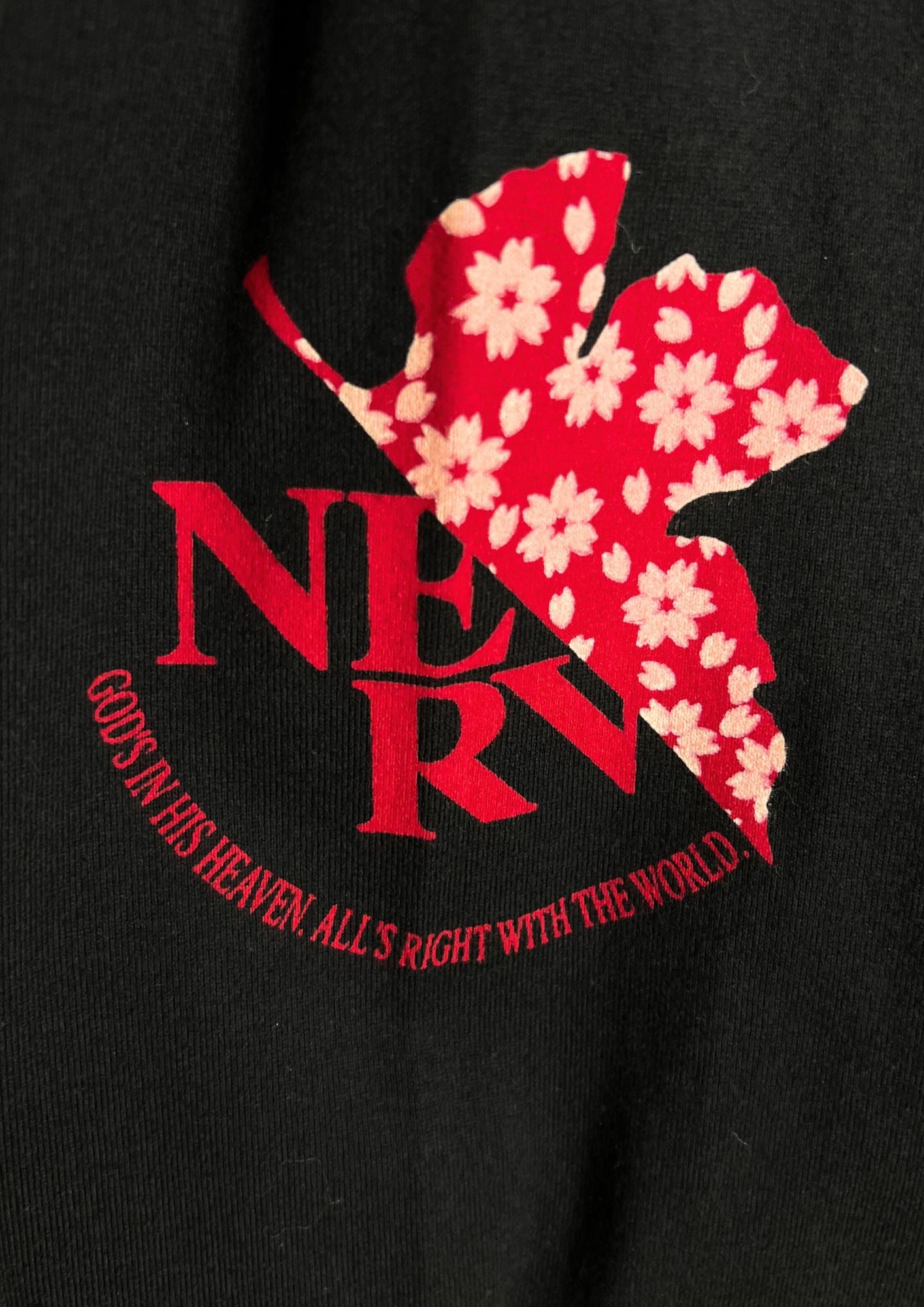 2010s Neon Genesis Evangelion x Nishiki Rei Ayanami Sakura Full Moon Embroidered L/S Shirts