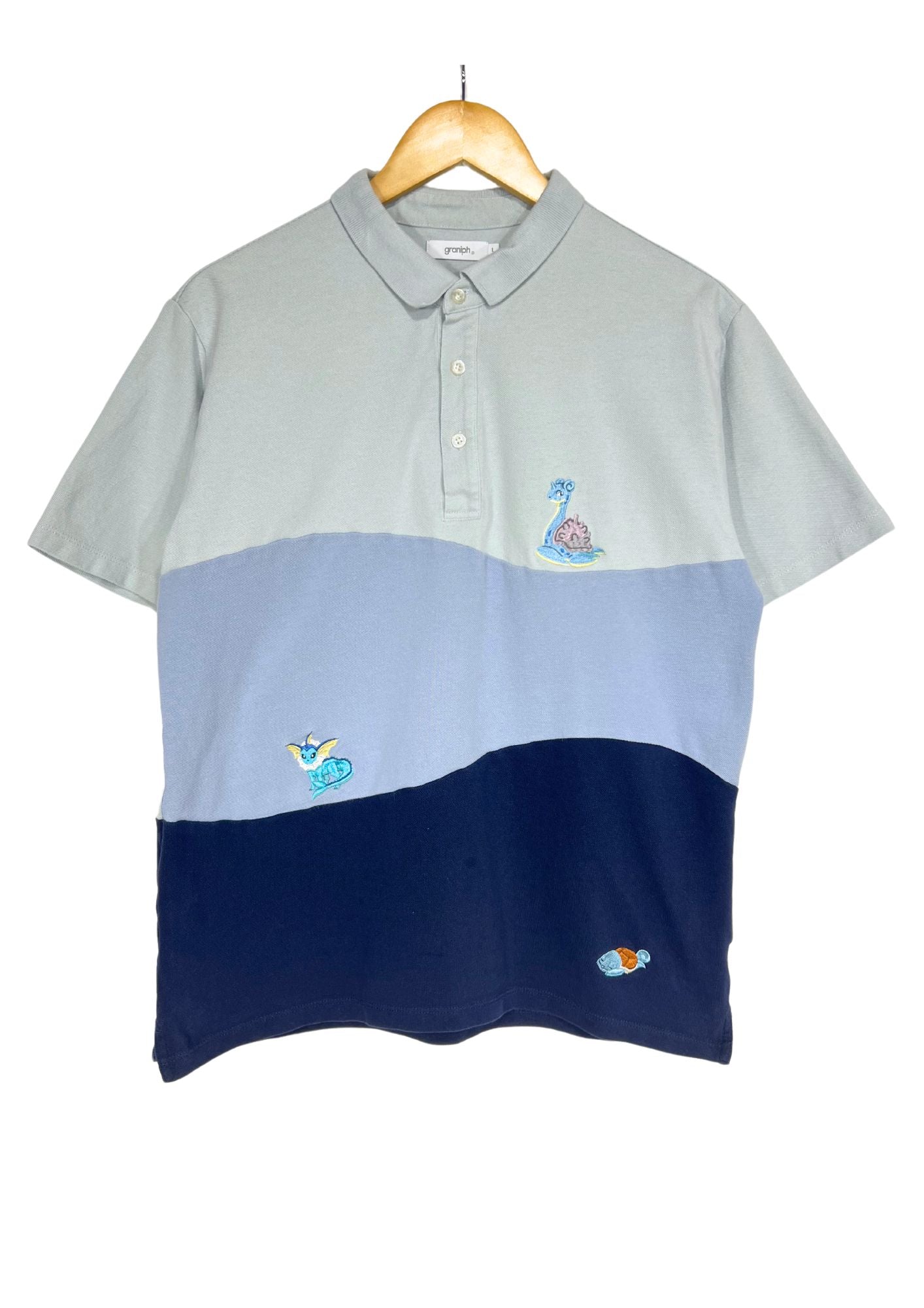 2022 Pokemon x Graniph Water type Pokemon Embroidered Polo Shirt