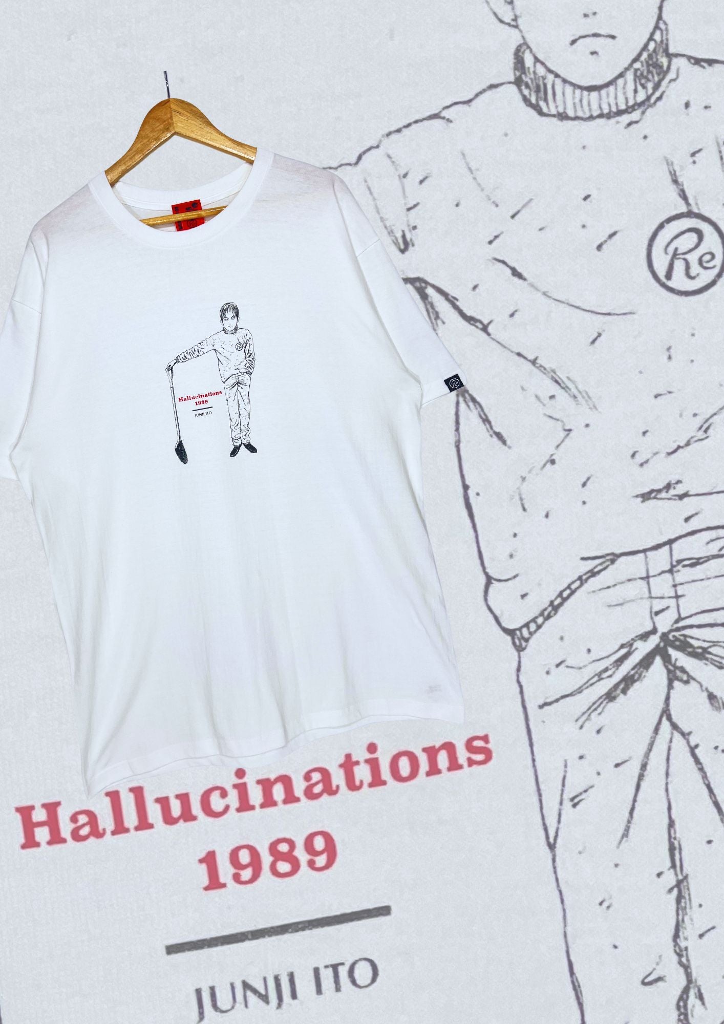 2020 Junji Ito ' Hallucinations' x RE:SHAZAM Oshikiri T-shirt
