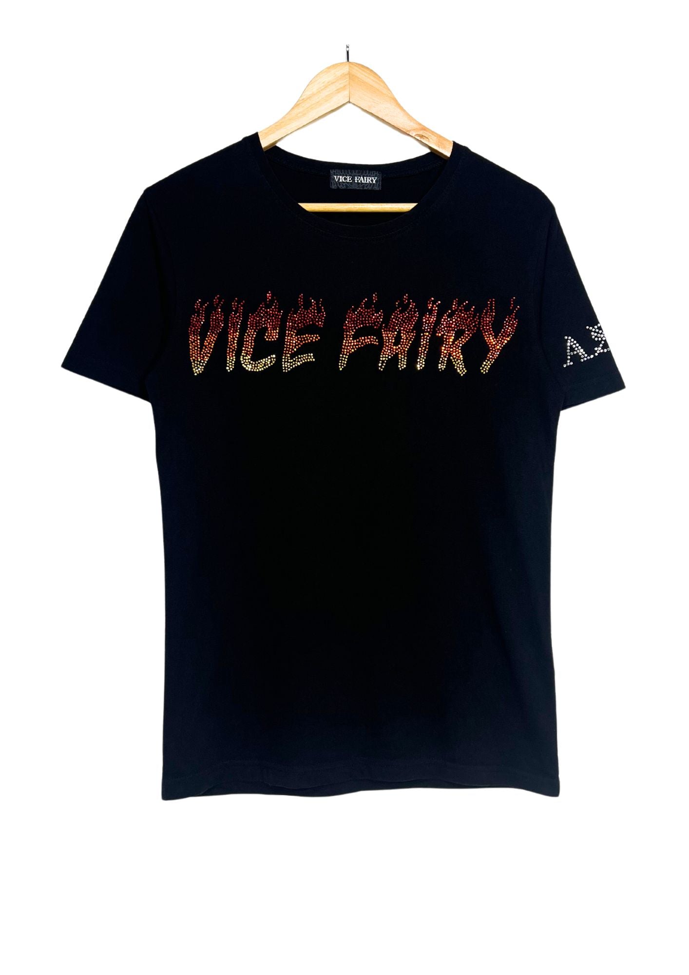 2010 One Piece x VICE FAIRY Rhinestones Ace T-shirt