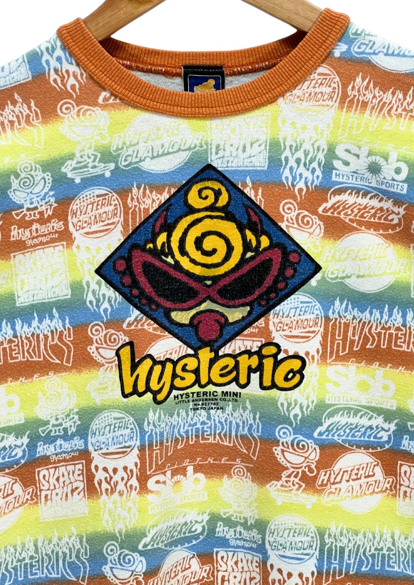 Y2K HYSTERIC MINI by HYSTERIC GLAMOUR 'Skate Brand Logos' Baby L/S Shirts (Ladies S-M)