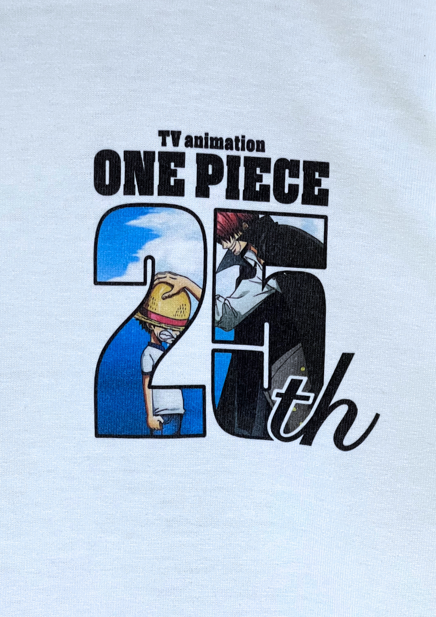 2025 One Piece x Mugiwara Store 25th Anniversary of TV Animation ‘Shanks & Luffy’ T-shirt (M-L)