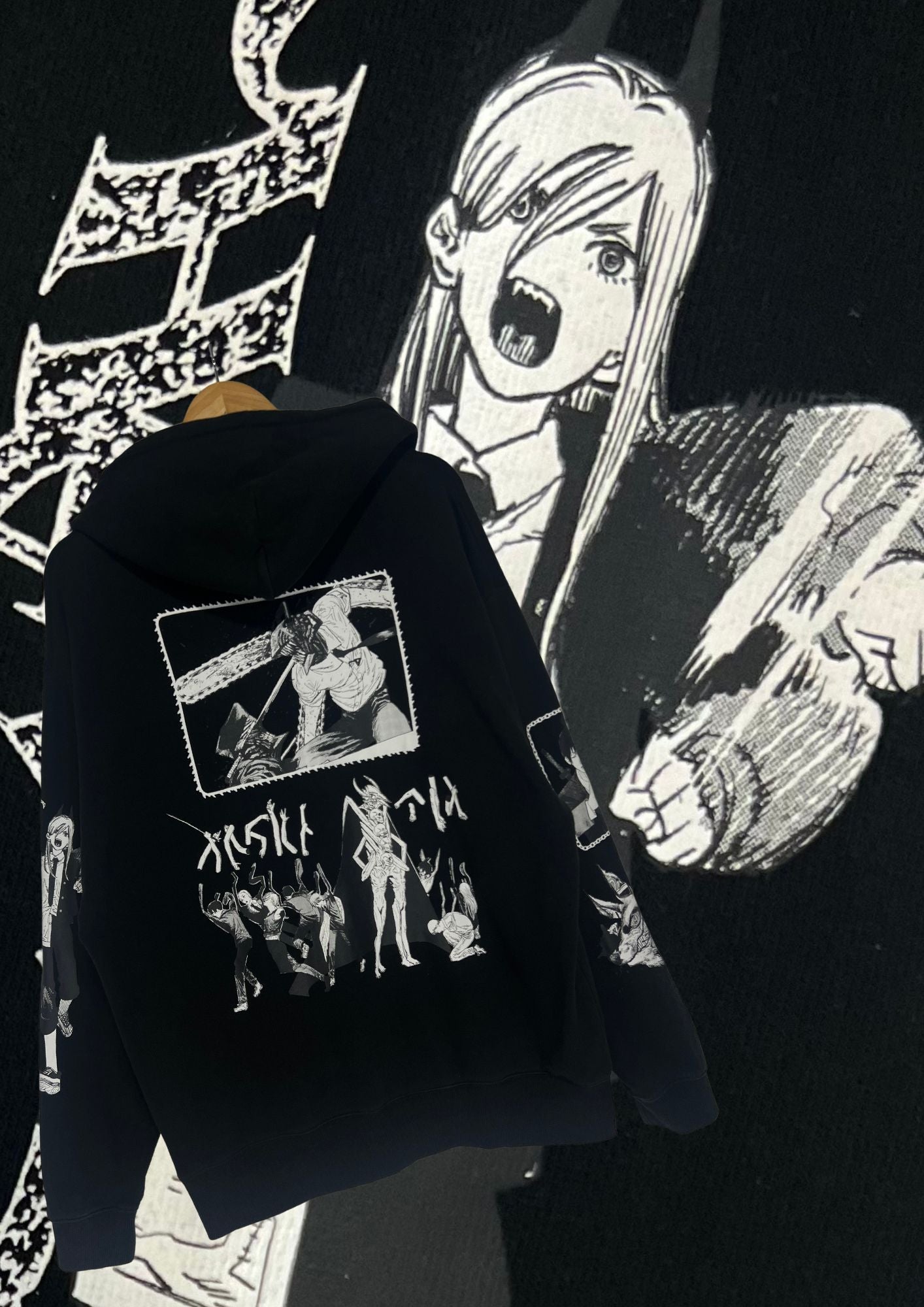 2022 Chainsaw Man x X-girl Sweat Hoodie