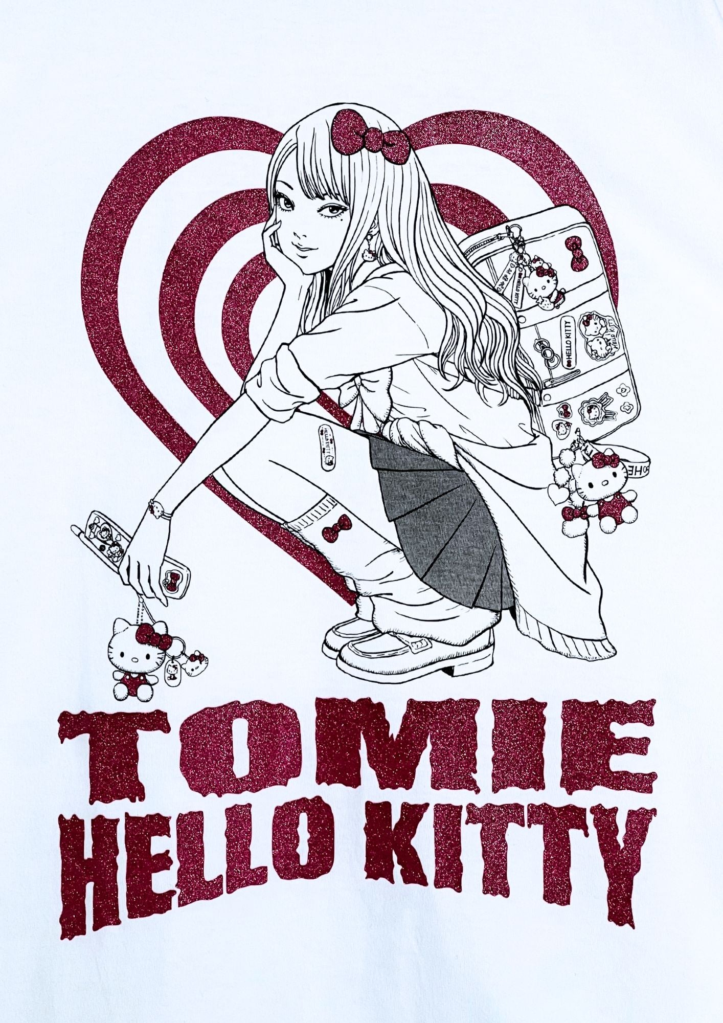 2024 Junji Ito x Hello Kitty Pop-Up Store Limited 'Gal Tomie' T-shirt (XL Oversize)