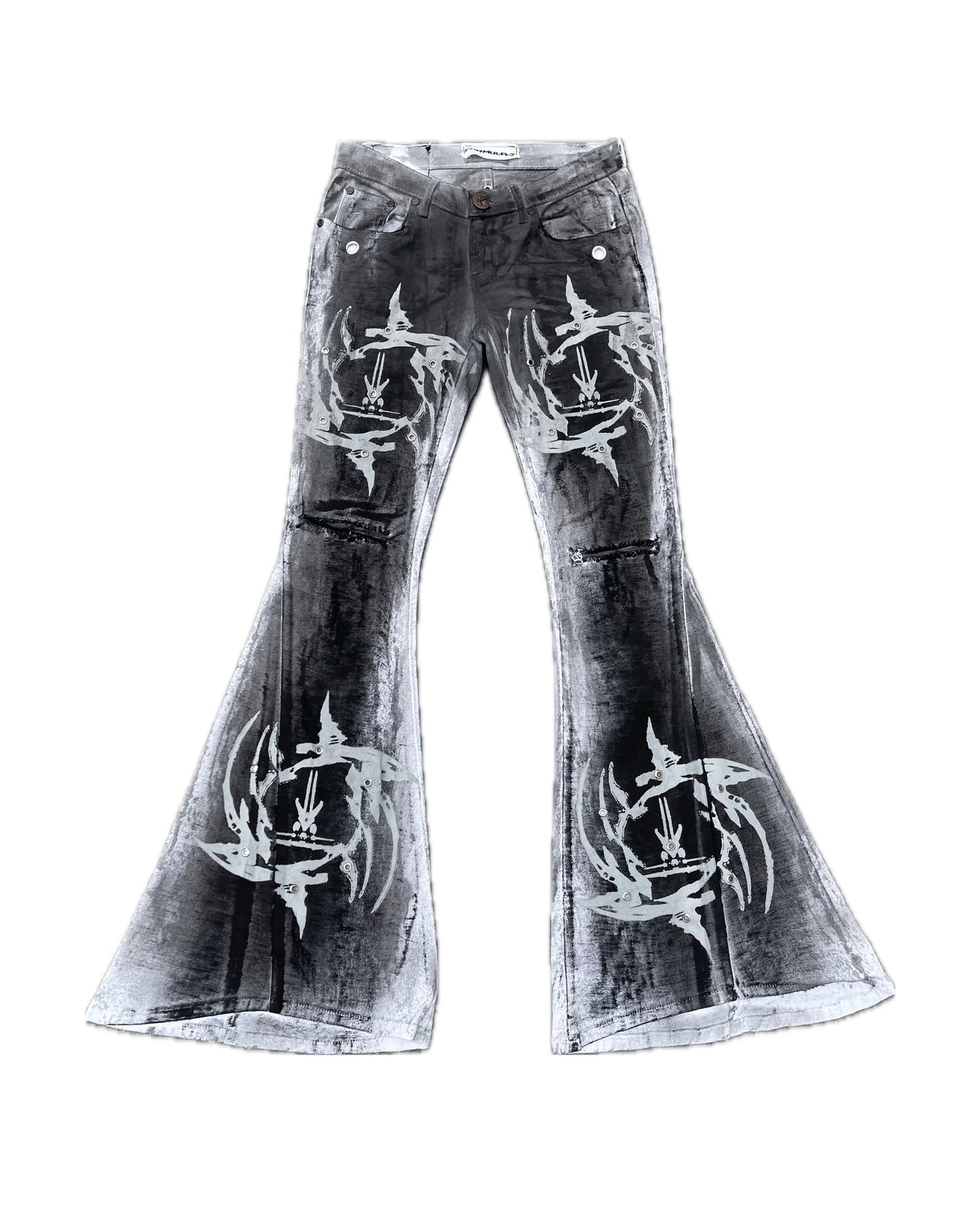 FORMULA-7 CUSTOM GHST PXRTXL SUPER FLARED SKINNY JEANS 1/1