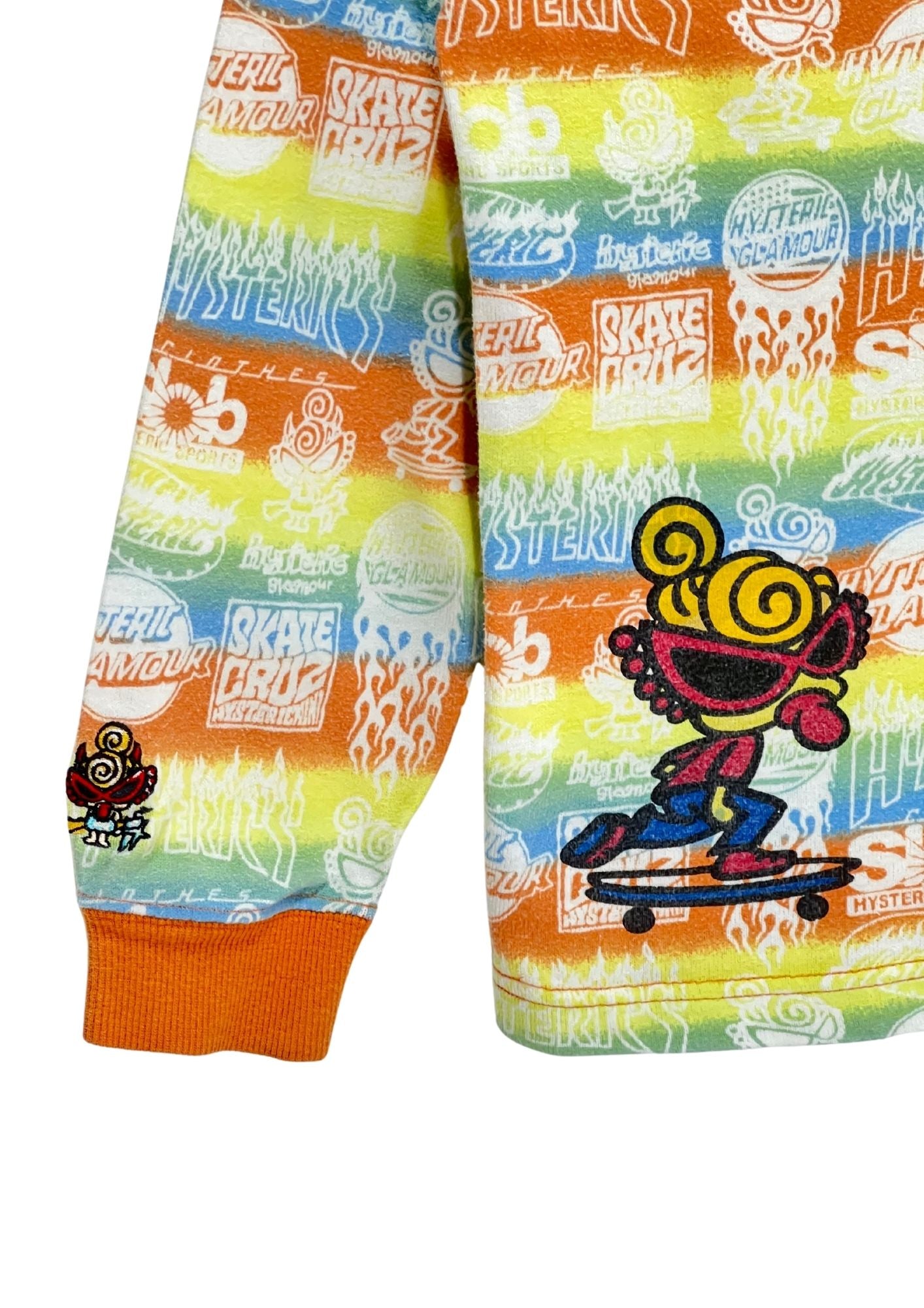 Y2K HYSTERIC MINI by HYSTERIC GLAMOUR 'Skate Brand Logos' Baby L/S Shirts (Ladies S-M)