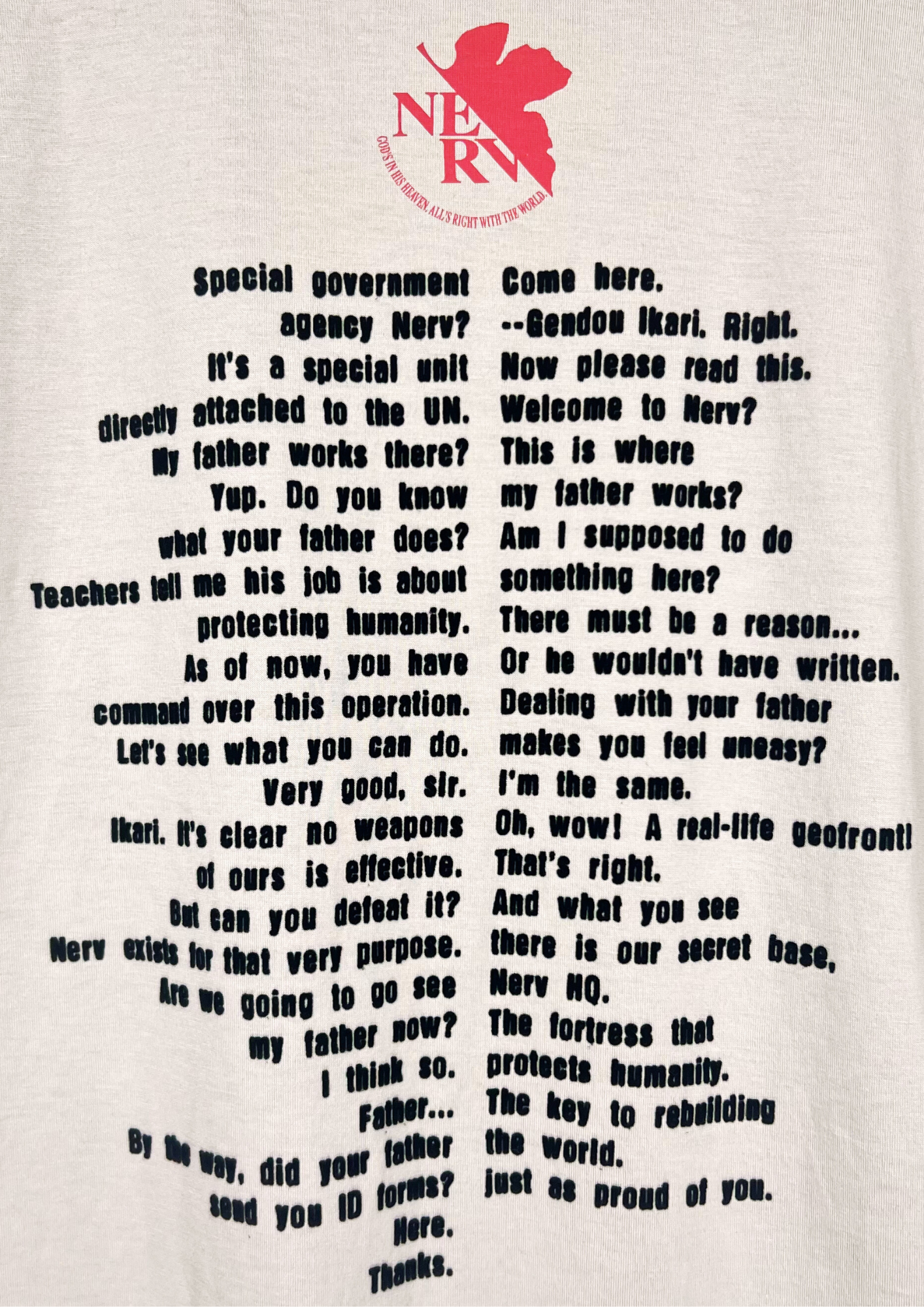 Neon Genesis Evangelion x UT Dialogue T-shirt