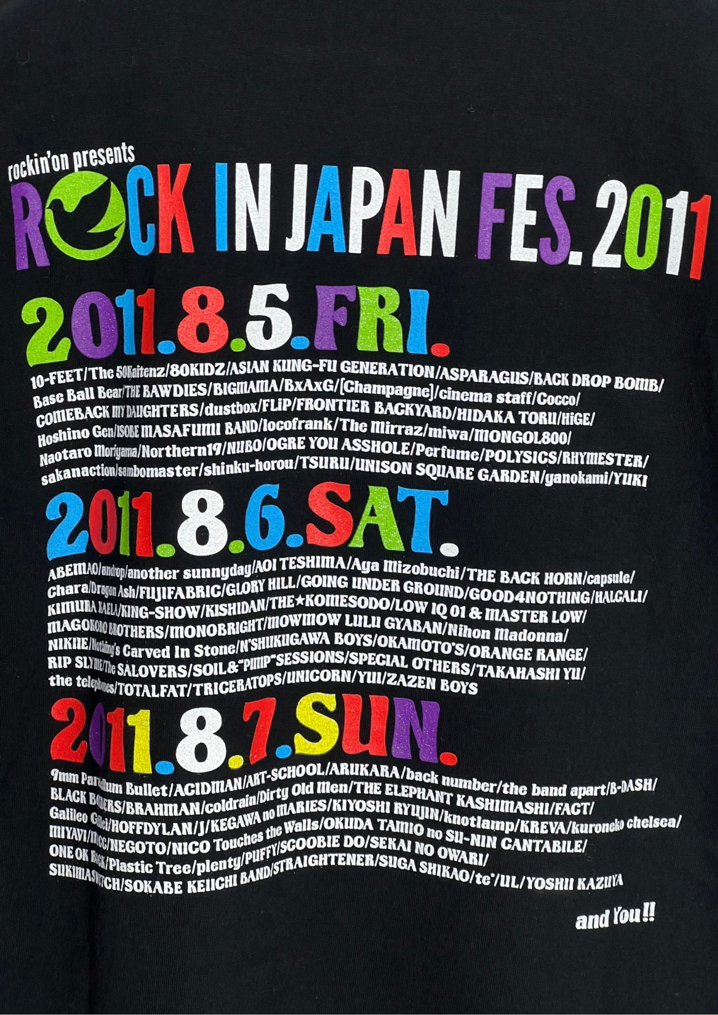 2011 Totoro x Rockin'on ROCK IN JAPAN Fest. 2011 'Susuwatari' T-shirt