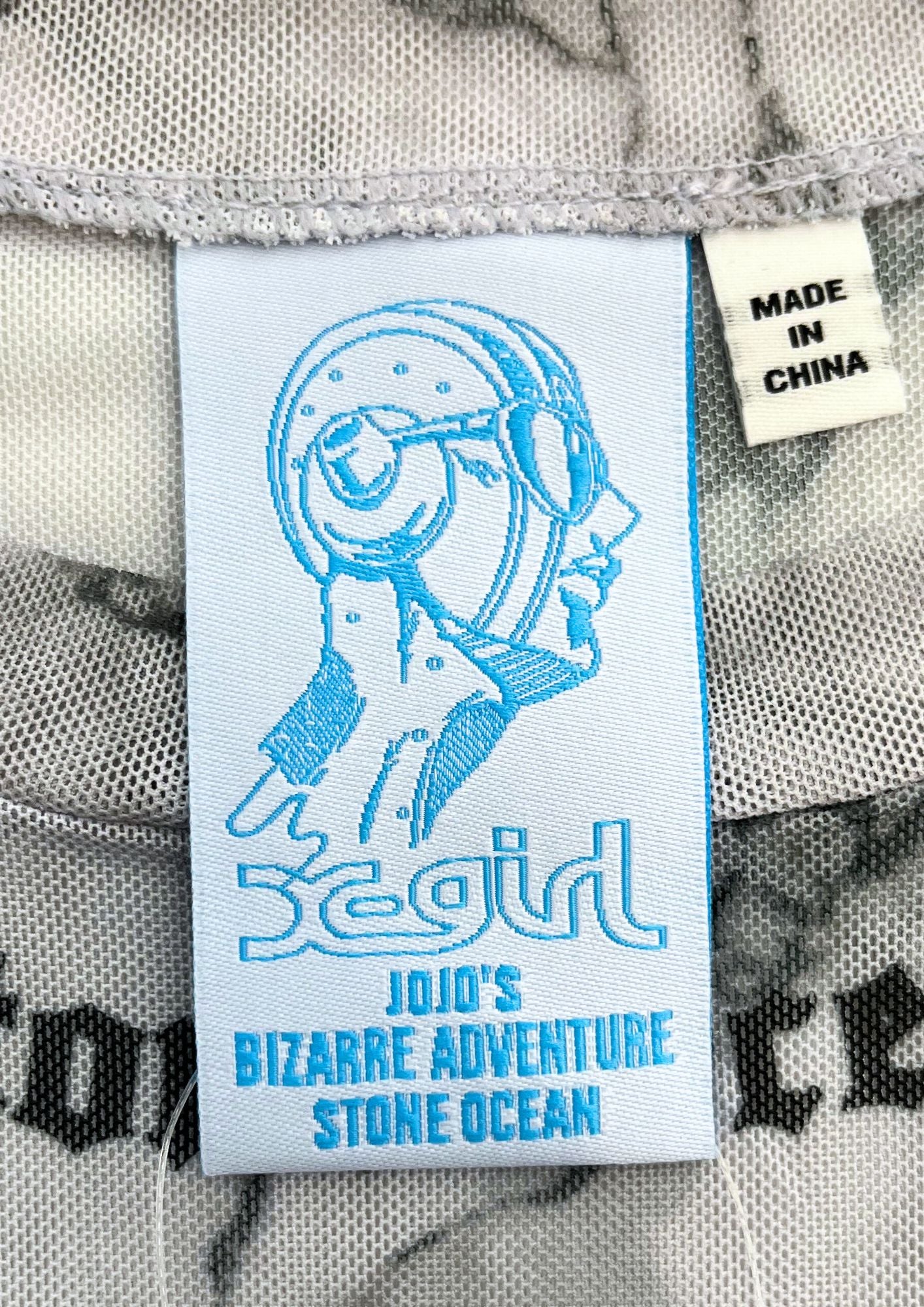 2022 Jojo's Bizarre Adventure Stone Ocean x x-girl Mesh Top
