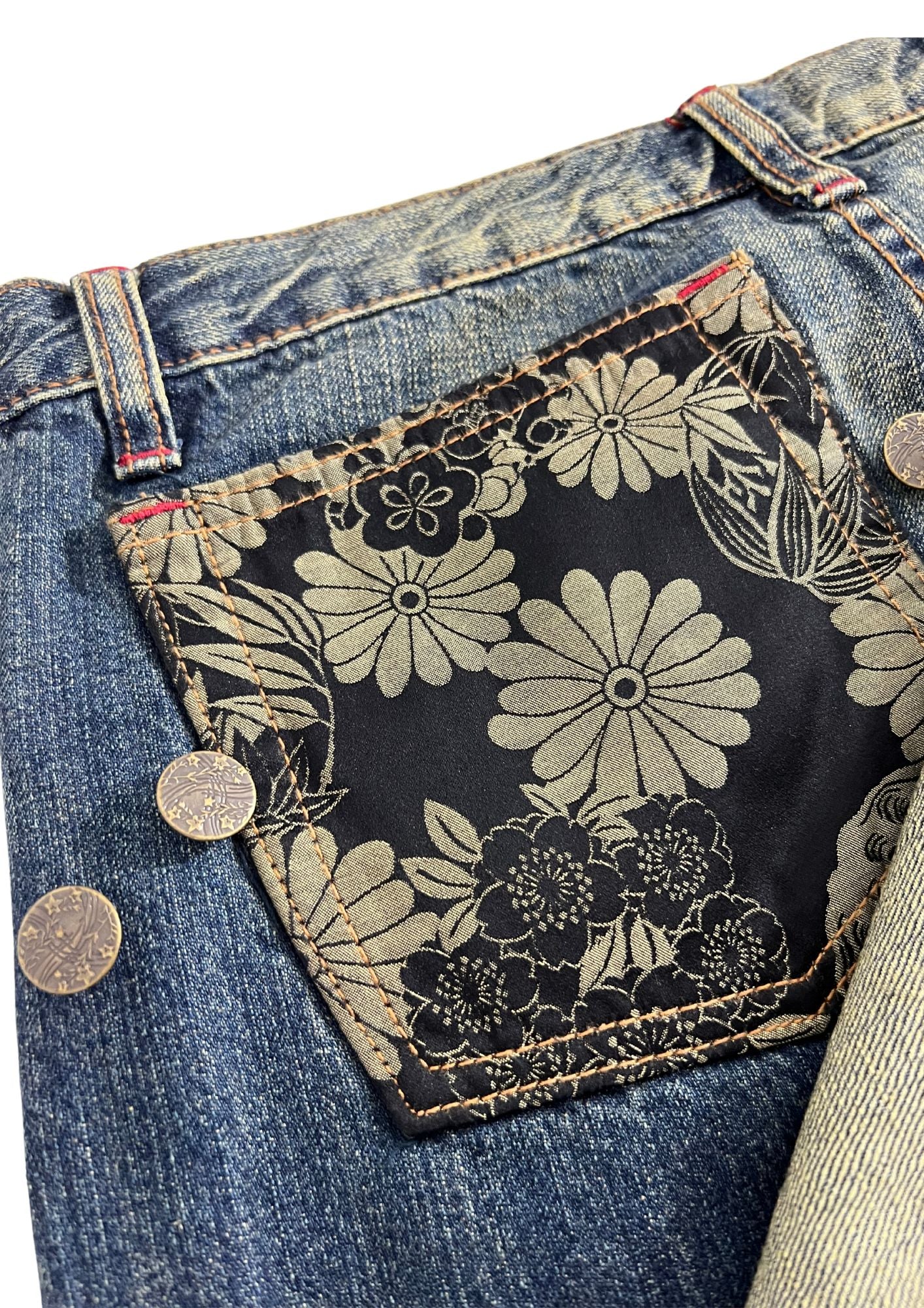 2010s TK Takeo Kikuchi Kimono Patch Double Pocket Denim Jeans