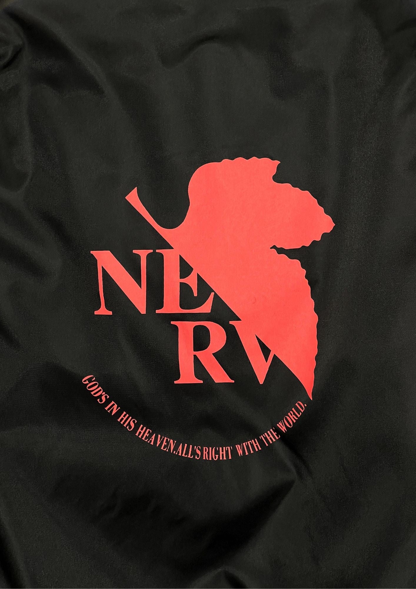 2001 Vintage Neon Genesis Evangelion x SEGA NERV Logo Bommer Jacket