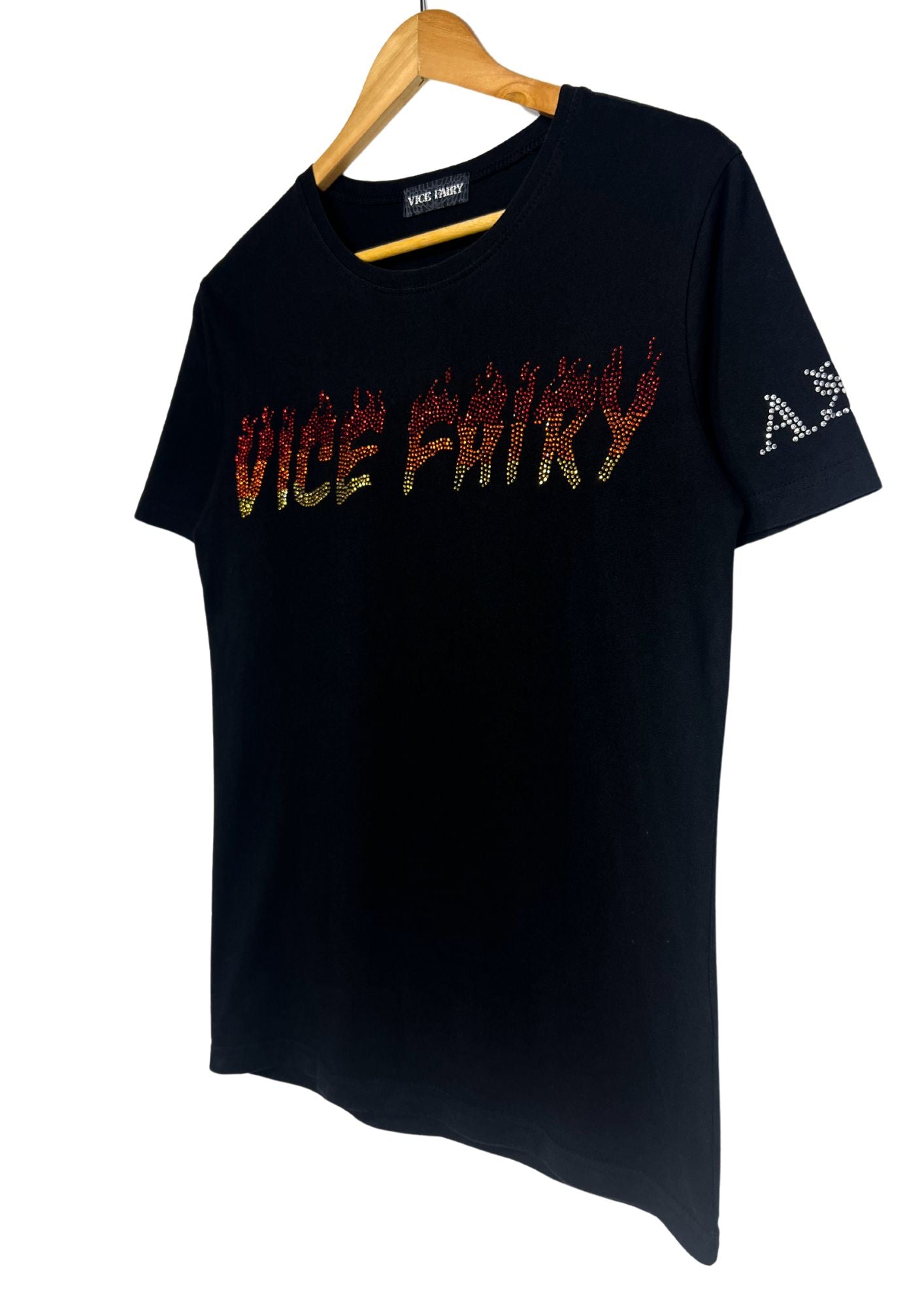 2010 One Piece x VICE FAIRY Rhinestones Ace T-shirt