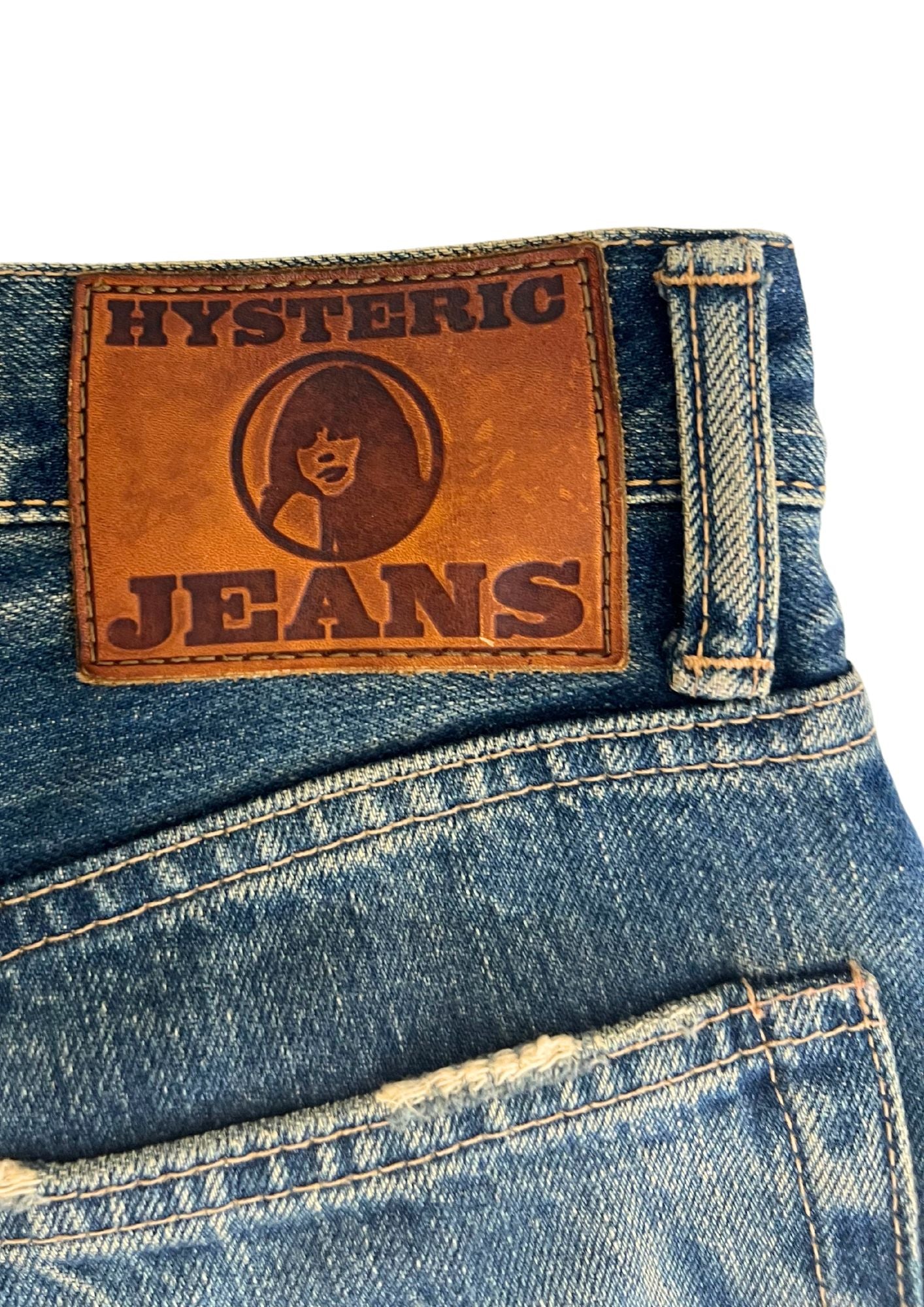 2000s Vintage HYSTERIC GLAMOUR Distressed Studs Denim