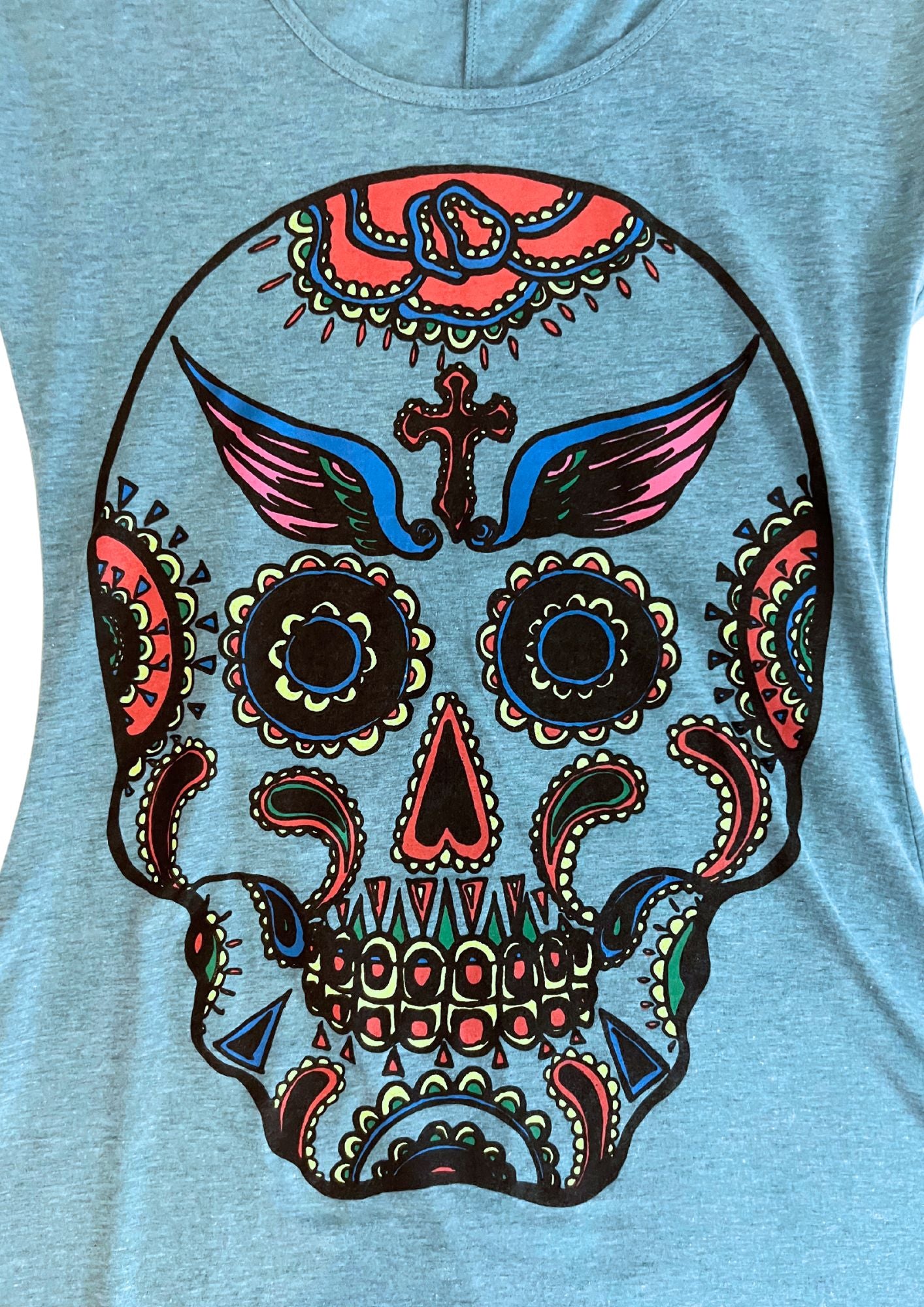 2000s Vintage  GLAD NEWS 'Calavera' Long Top (Ladies M)