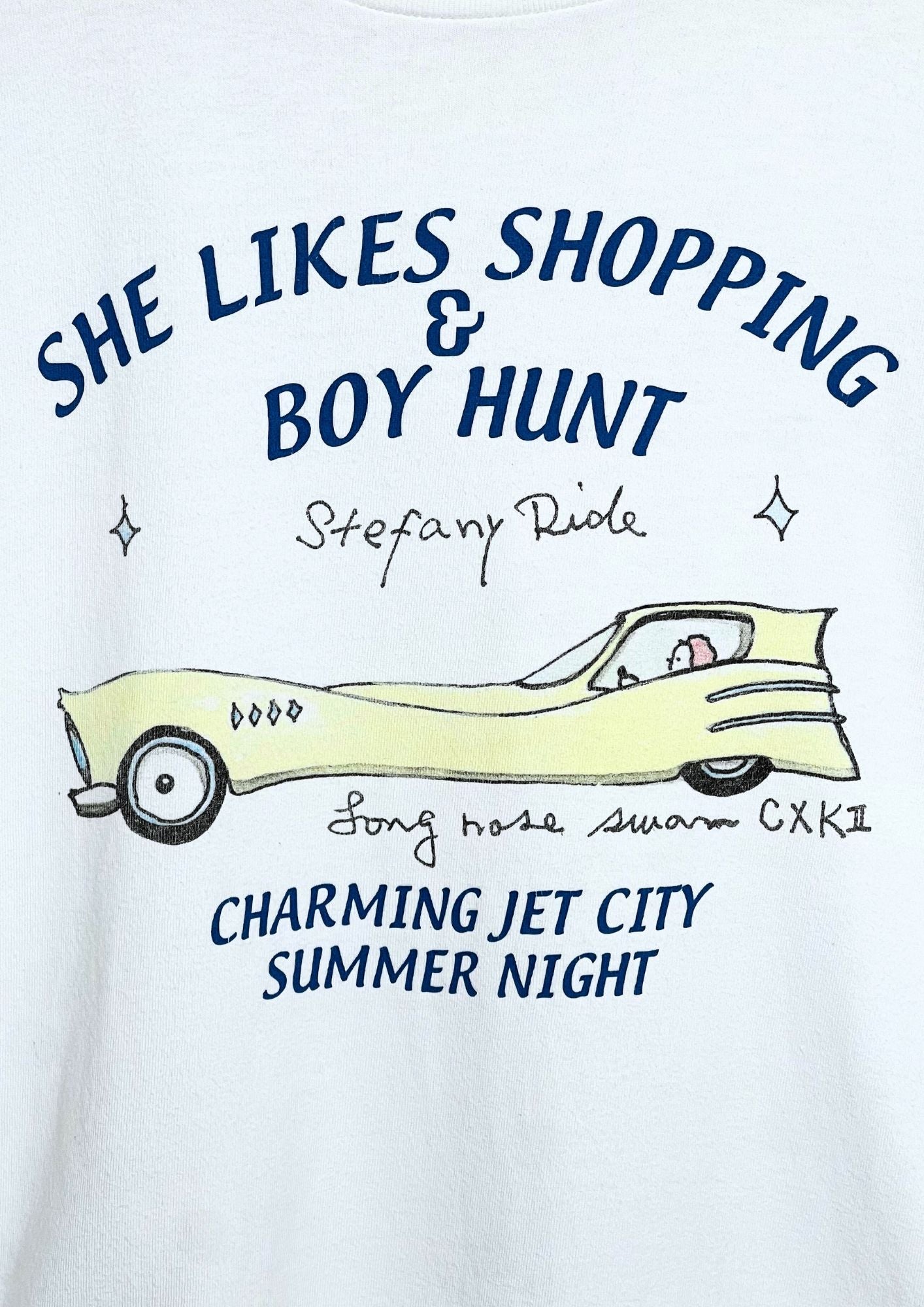 00s SHERBETS Kenichi Asai 'She Likes Shopping & Boy Hunt ' Japanese Band T-shirt