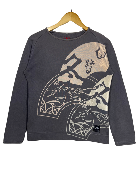 CHIKIRIYA  'Winter Heron' L/S Light Sweat Raglan Shirts