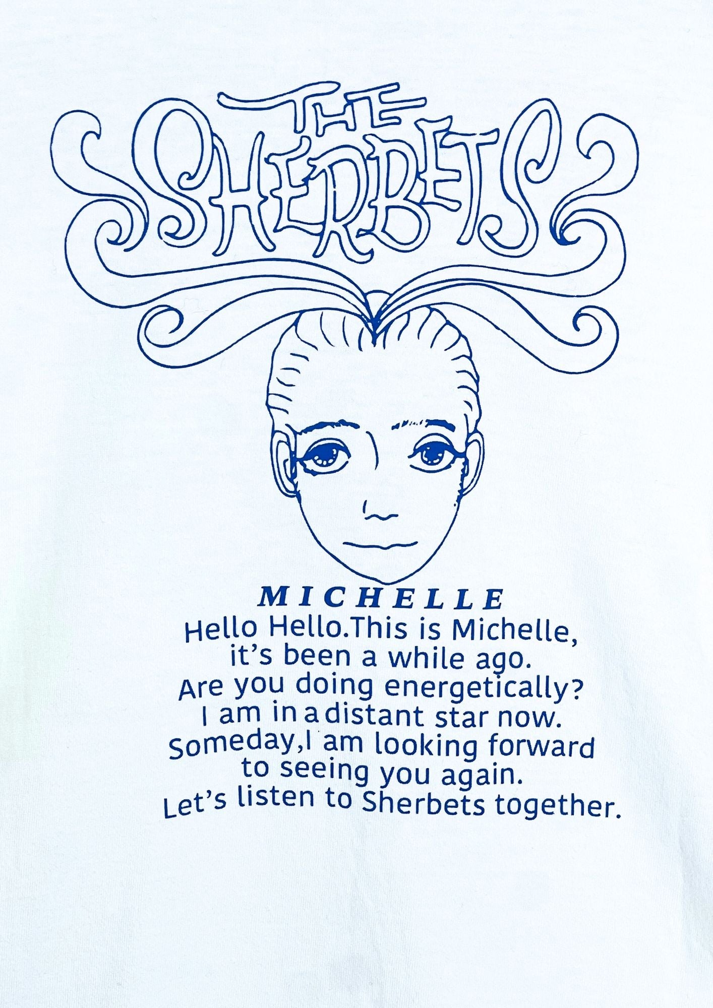 2000s Vintage Japanese Band THE SHERBETS 'Michelle' L/S Shirts (M-L)