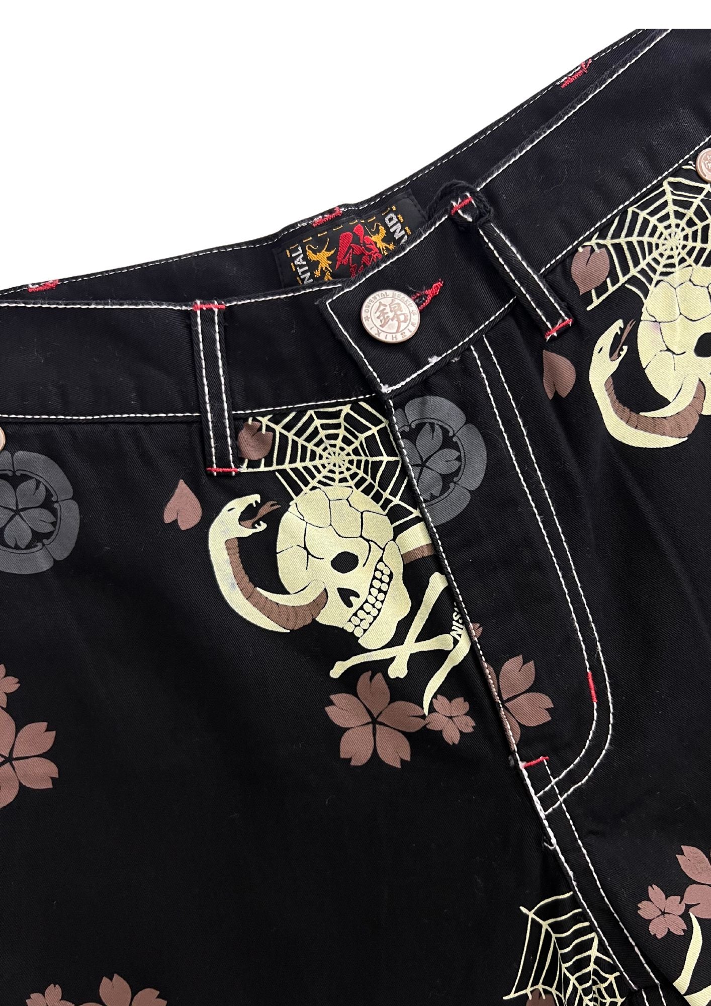 2010s Nishiki Japanese Skull Snake Short Pants