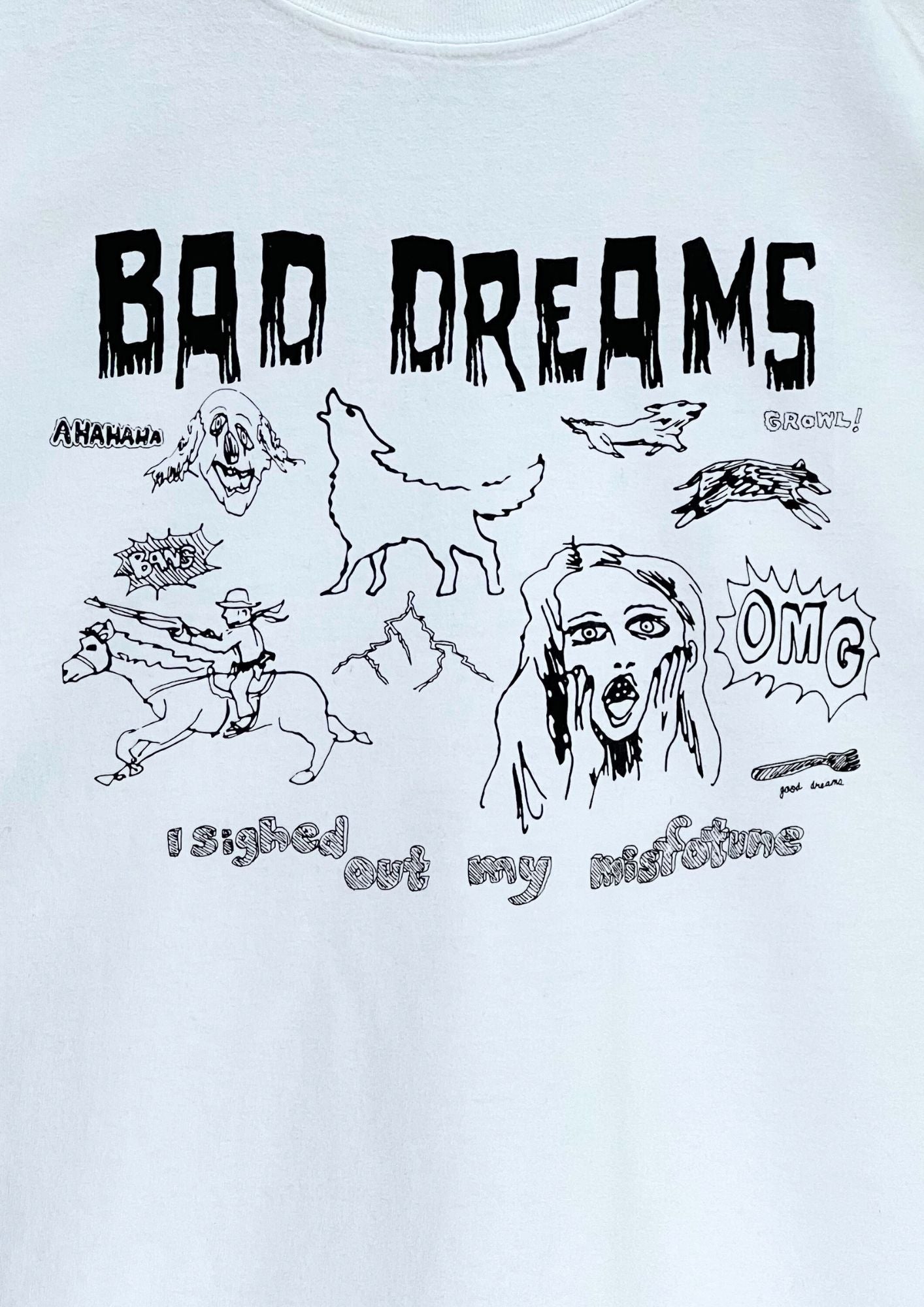 Japanese Band 'Bad Dreams' Cropped T-shirt (M Oversize)