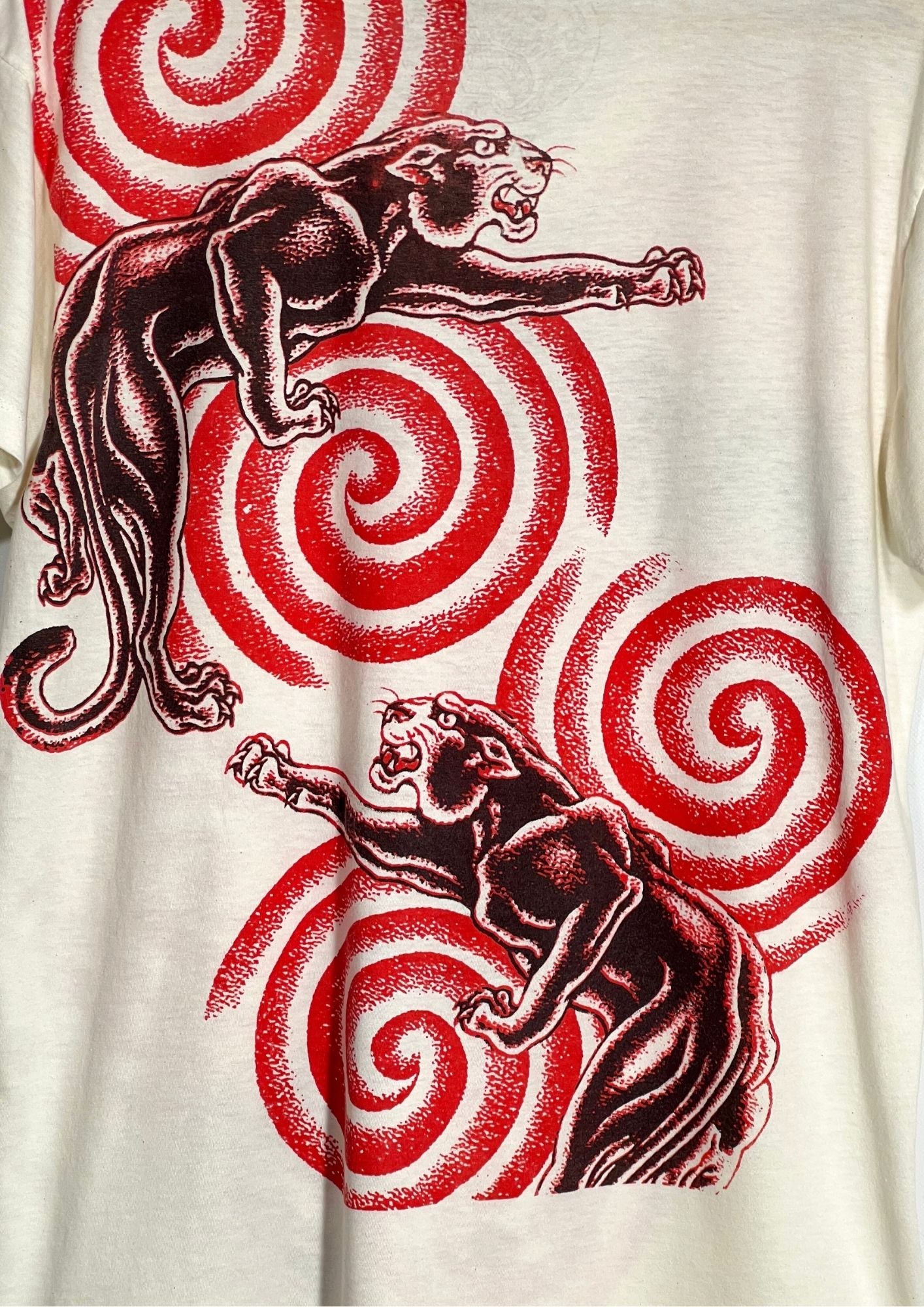 Japanese art WORK 'Black Panther Uzumaki' T-shirt