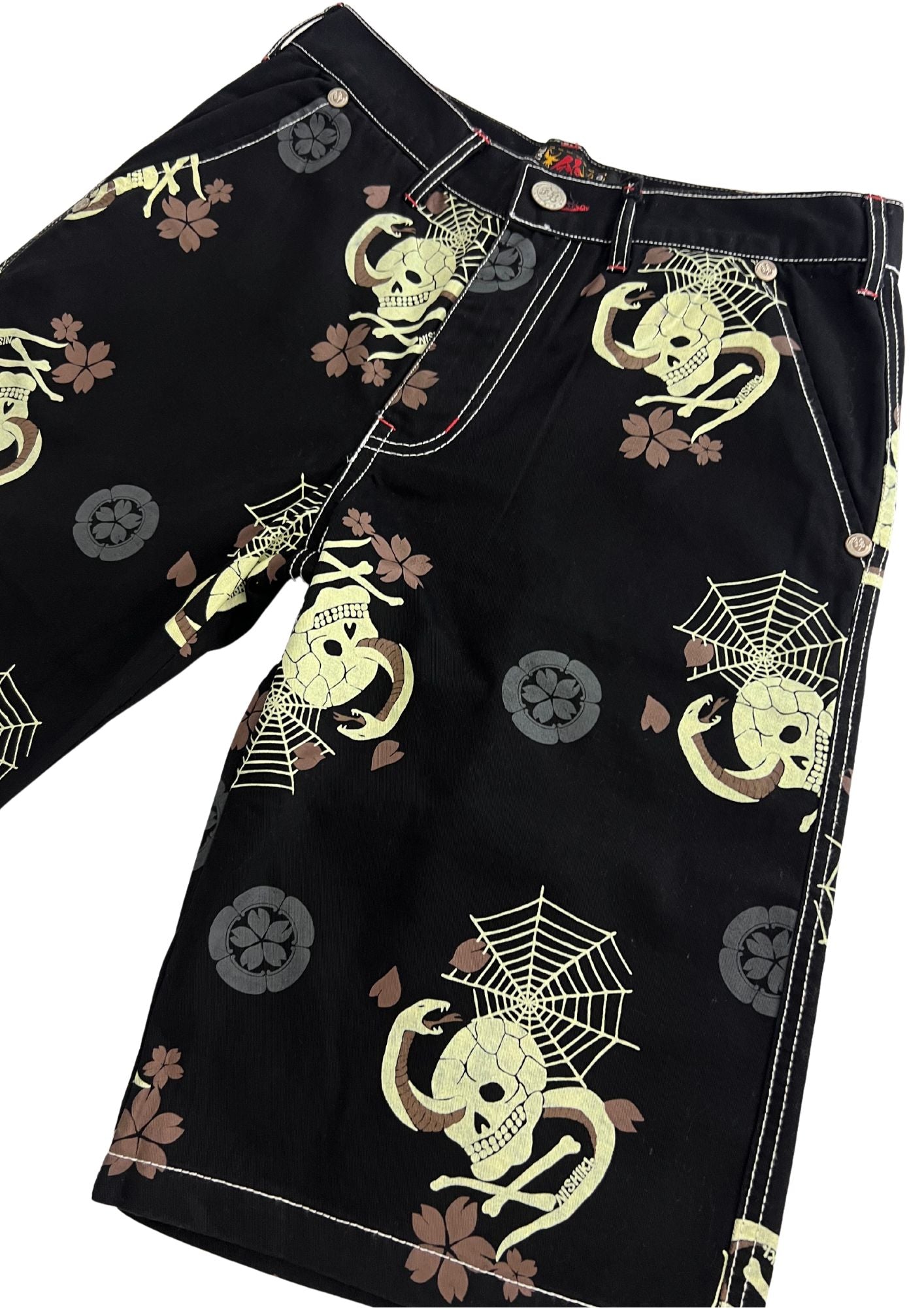 2010s Nishiki Japanese Skull Snake Short Pants