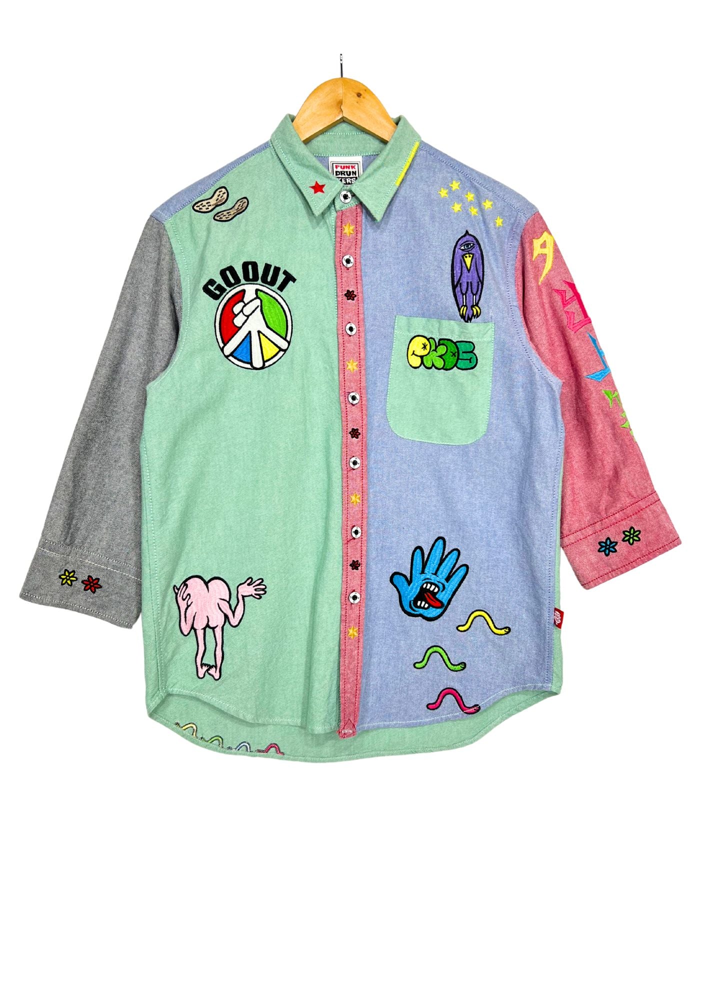 2010s PUNK DRUNKERS Cyberba Embroidered Shirts