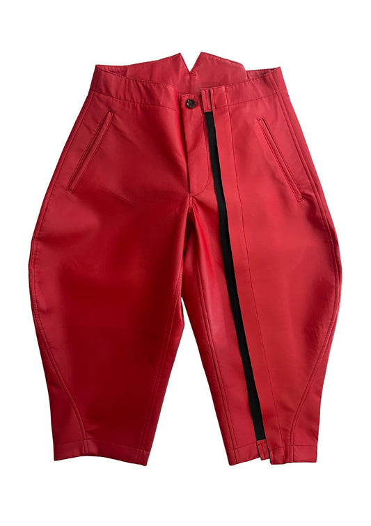 COMME des GARÇONS AD2014 Rose and Blood Eco Leather Balloon Pants