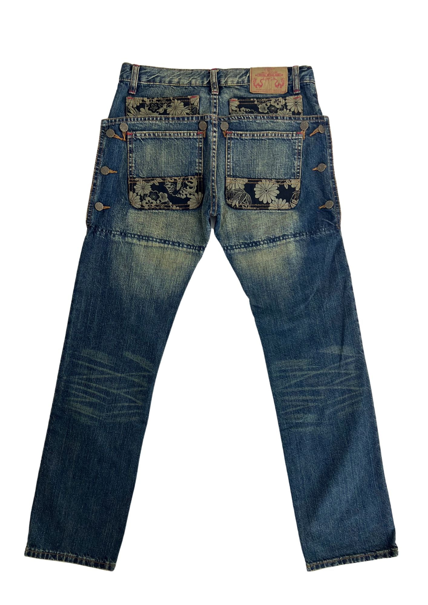 2010s TK Takeo Kikuchi Kimono Patch Double Pocket Denim Jeans