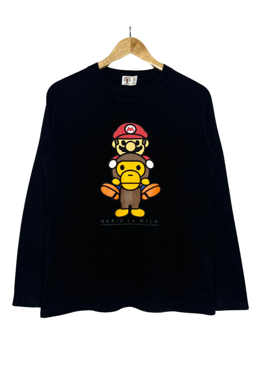 2008 Super Mario x Baby Milo by A Bathing Ape 'Mario to Milo' L / S Shirts