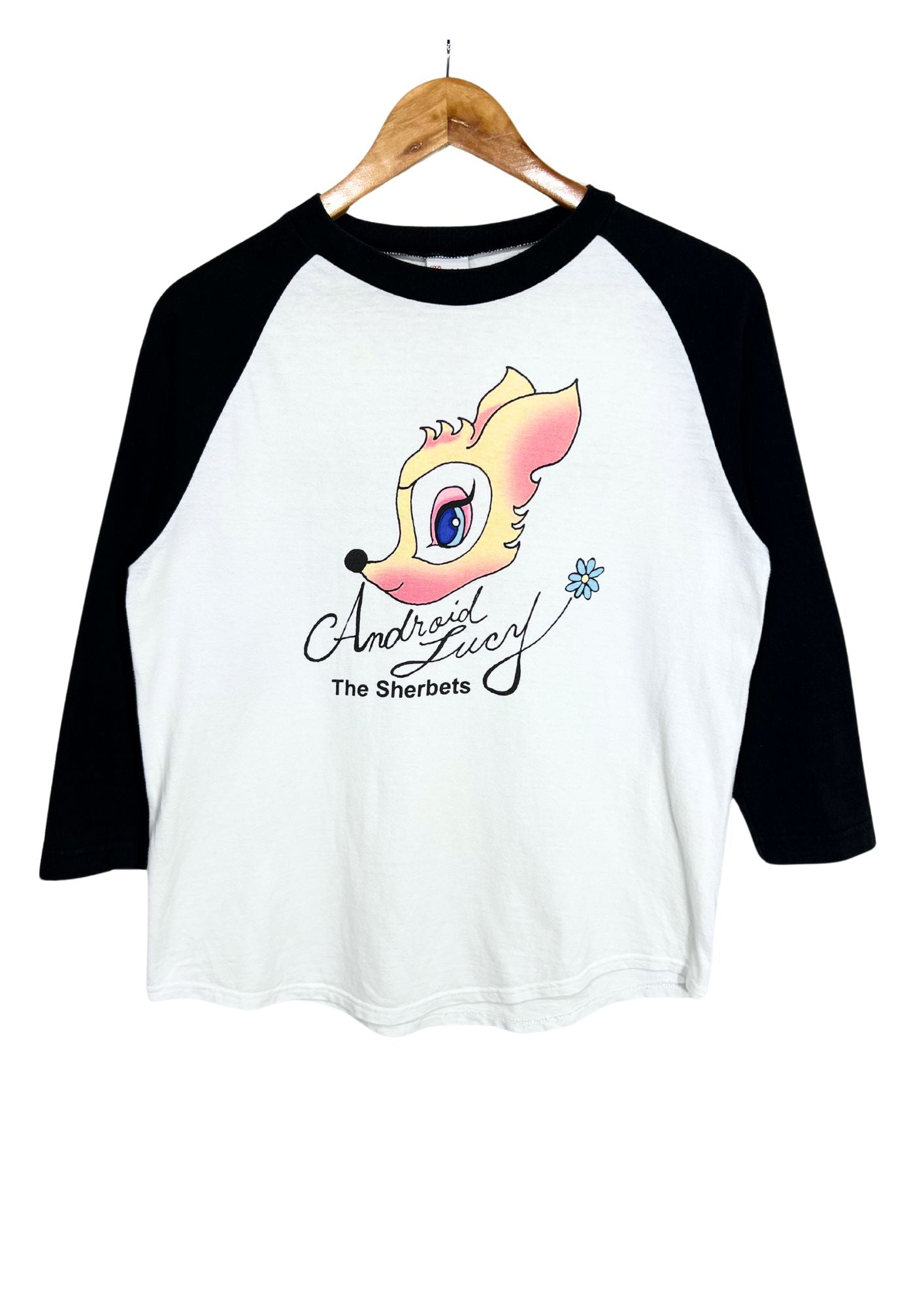 00s SHERBETS 'Android Lucy' Japanese Rock Band Raglan Shirt