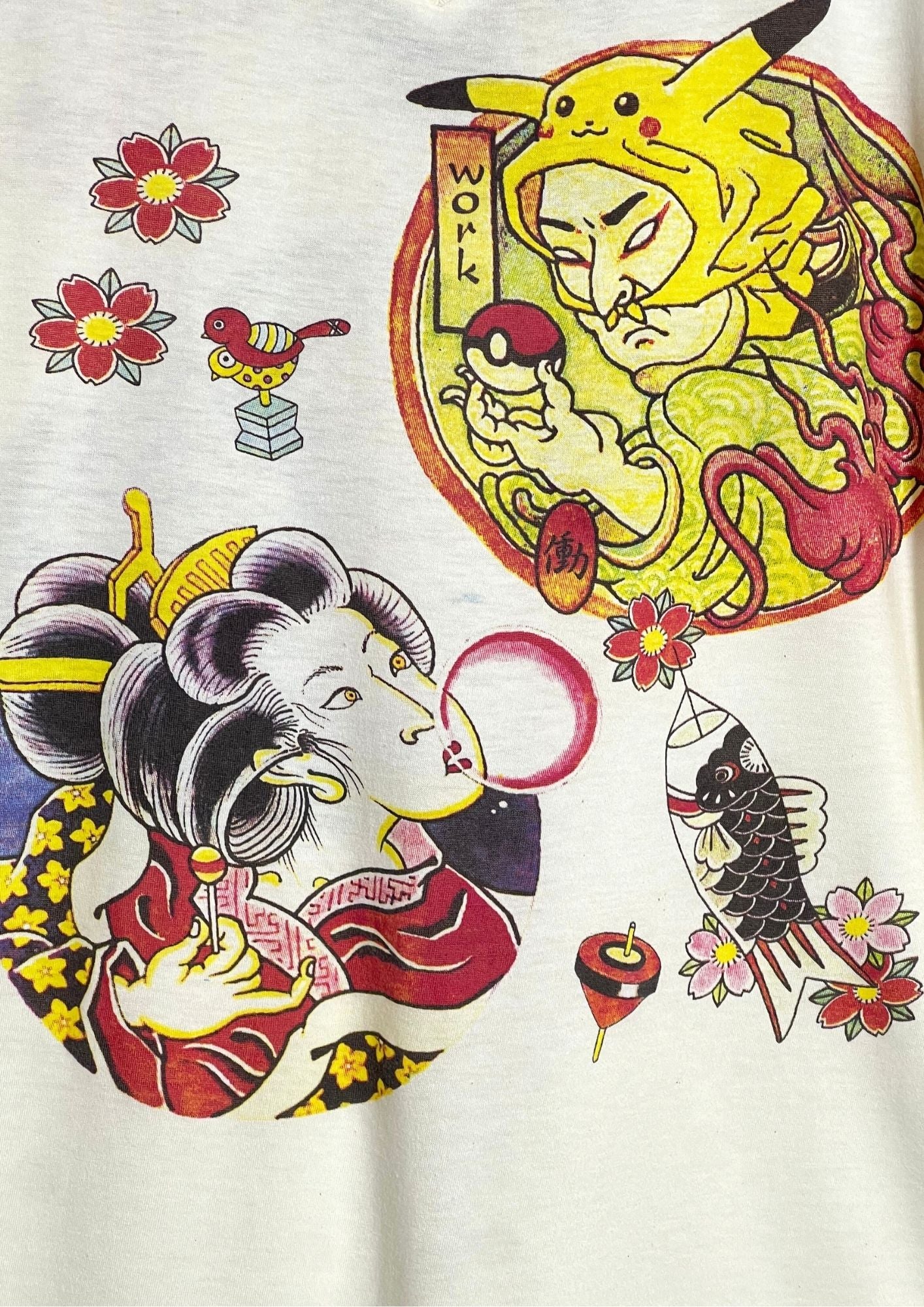 Japanese art WORK 'Edo Pickachu' T-shirt