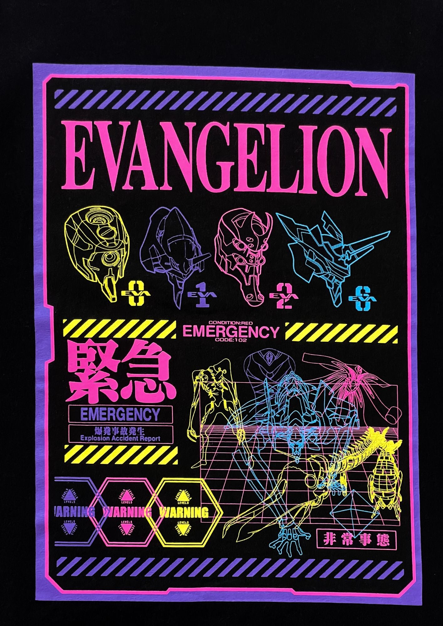 2020 Neon Genesis Evangelion x GU 'Emergency Code' T-shirt (M)