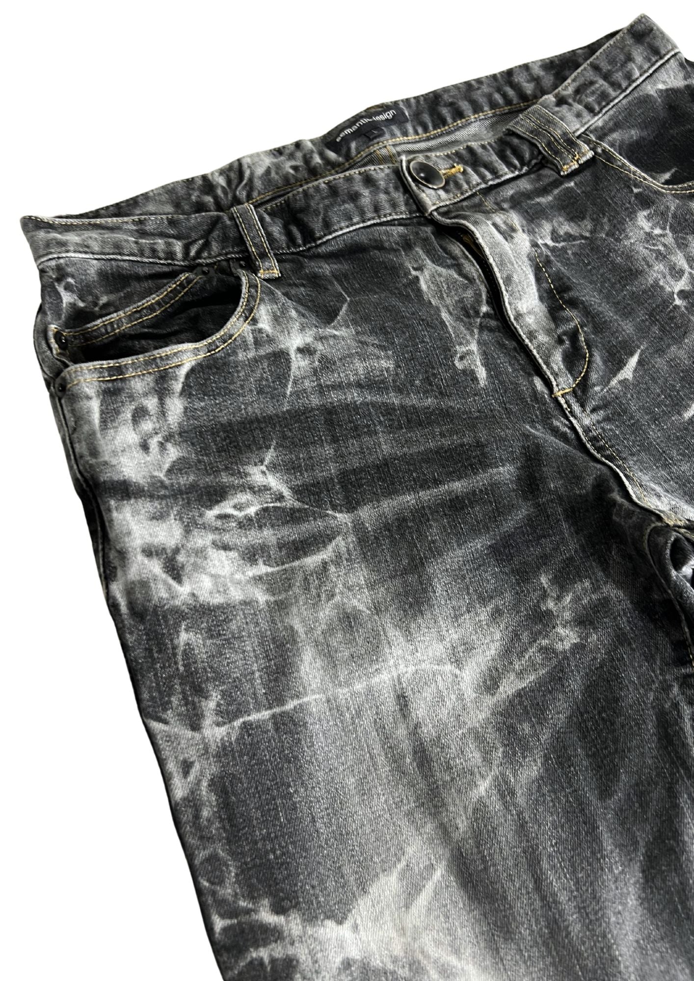 2010s SEMANTIC DESIGN Acid Skinny Jeans (32")