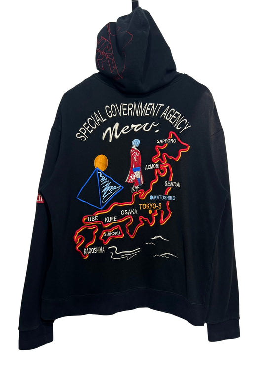 2010s Neon Genesis Evangelion x Nishiki Map of Japan Rei Ayanami Embroidered Hoodie