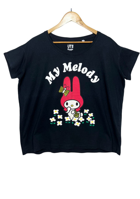 Hello Kitty x UT 'My Melody' Rhinestones Oversize Boxy T-shirt (L-XL)