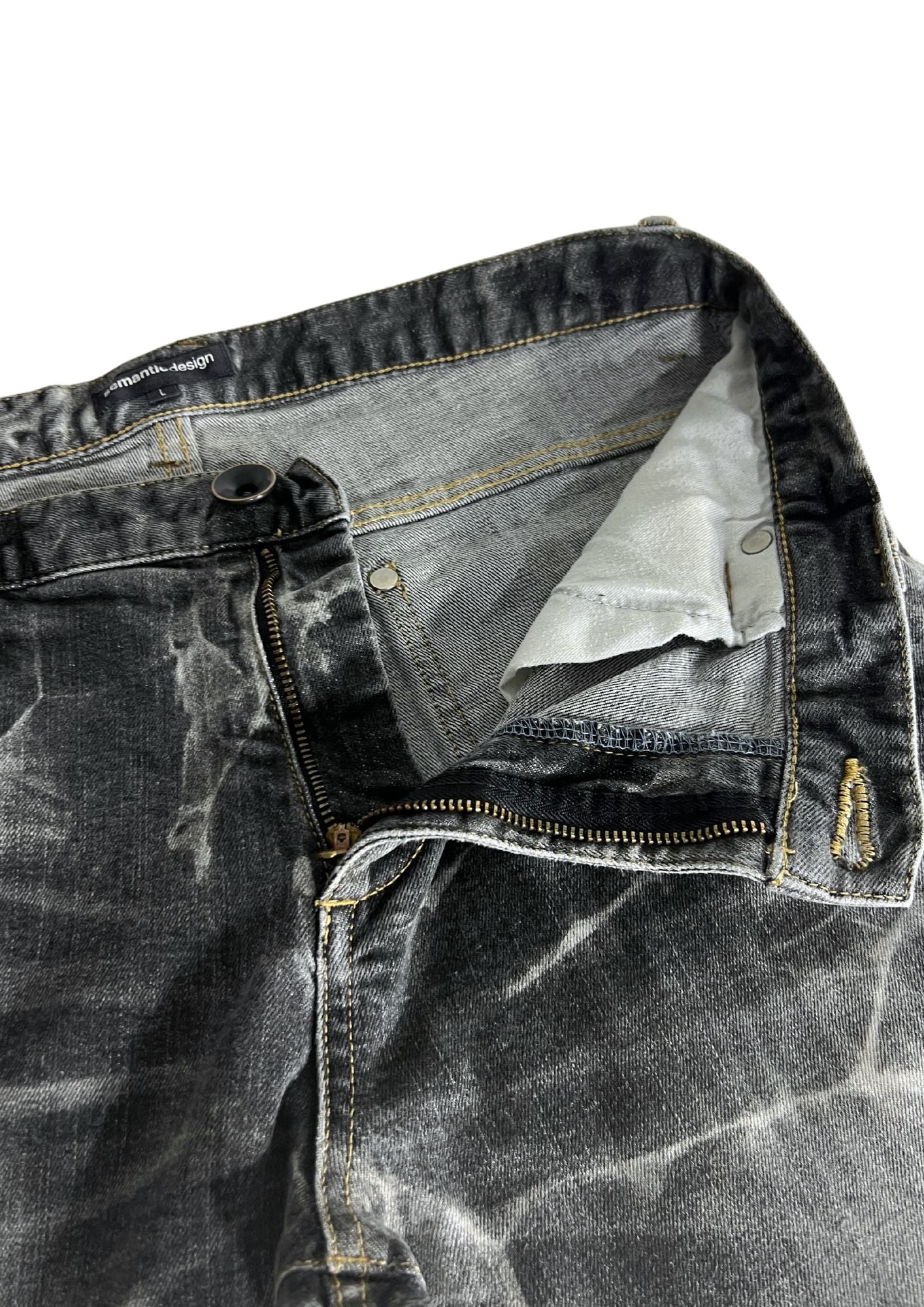 2010s SEMANTIC DESIGN Acid Skinny Jeans (32")