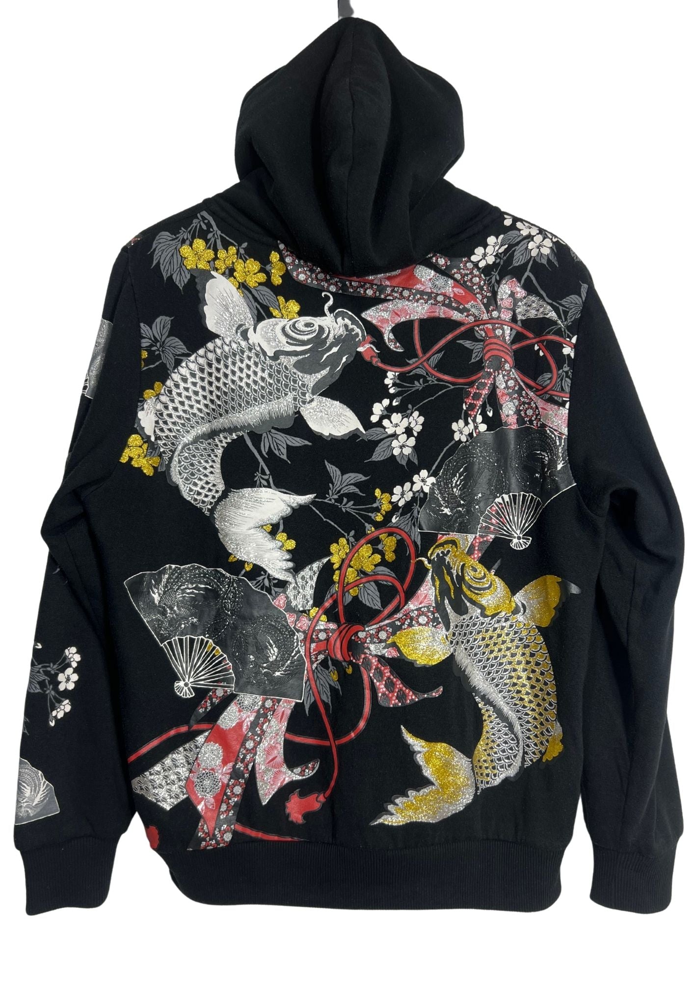 Japanese Brand 'Carp' Fleece Lined Zip Up Hoodie