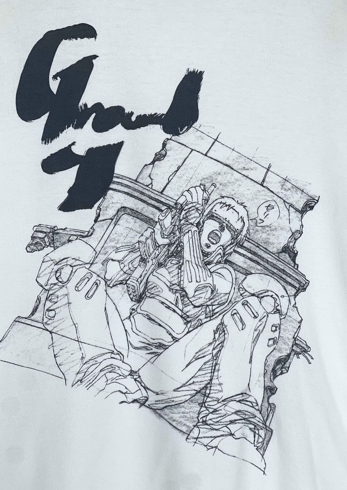 2018 Ghost in the Shell x Ground Y Yohji Yamamoto Motoko Kusanagi Genga T-shirt