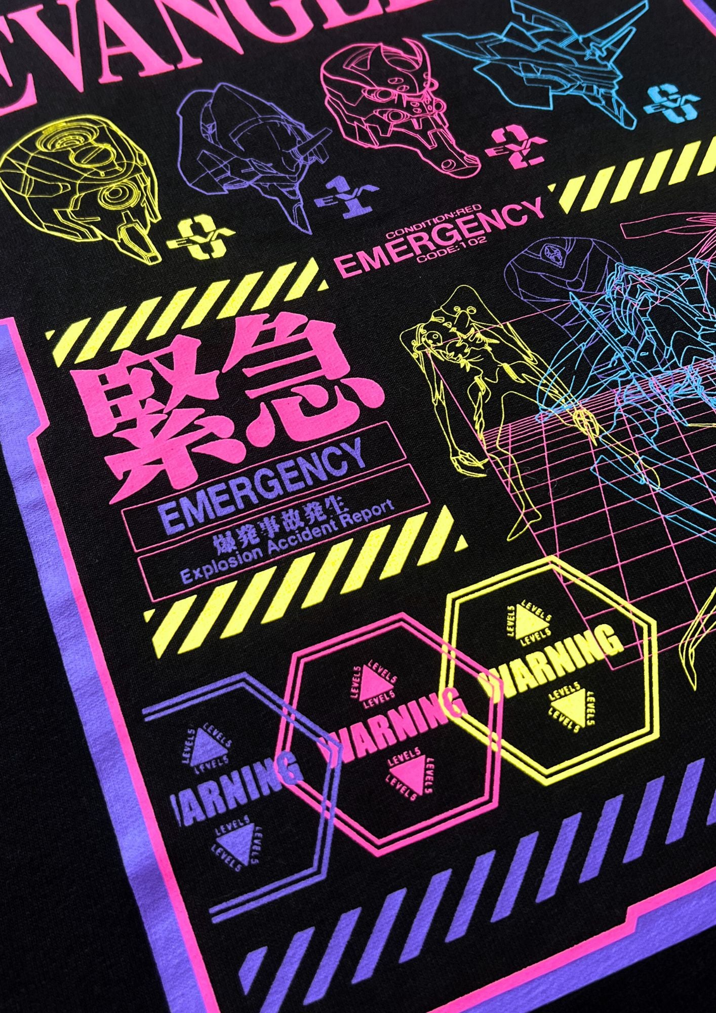 2020 Neon Genesis Evangelion x GU 'Emergency Code' T-shirt (M)