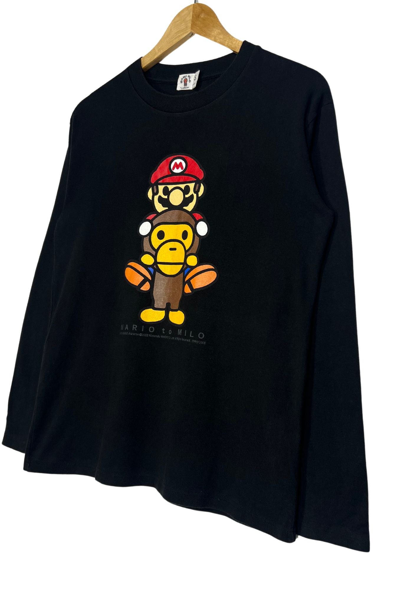 2008 Super Mario x Baby Milo by A Bathing Ape 'Mario to Milo' L / S Shirts