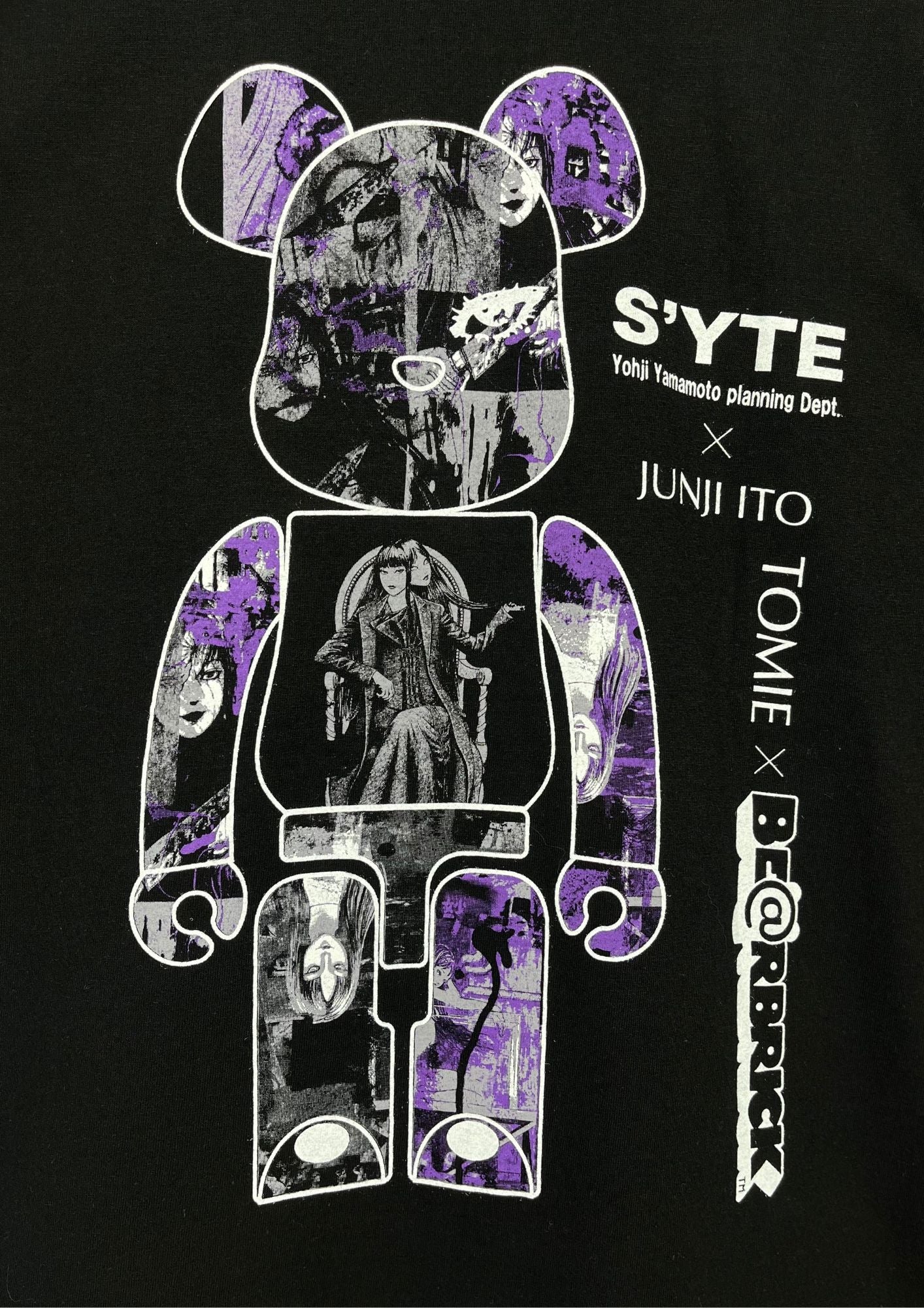 Junji Ito x S'YTE Yohji Yamamoto x BE@RBRICK Tomie T-shirt