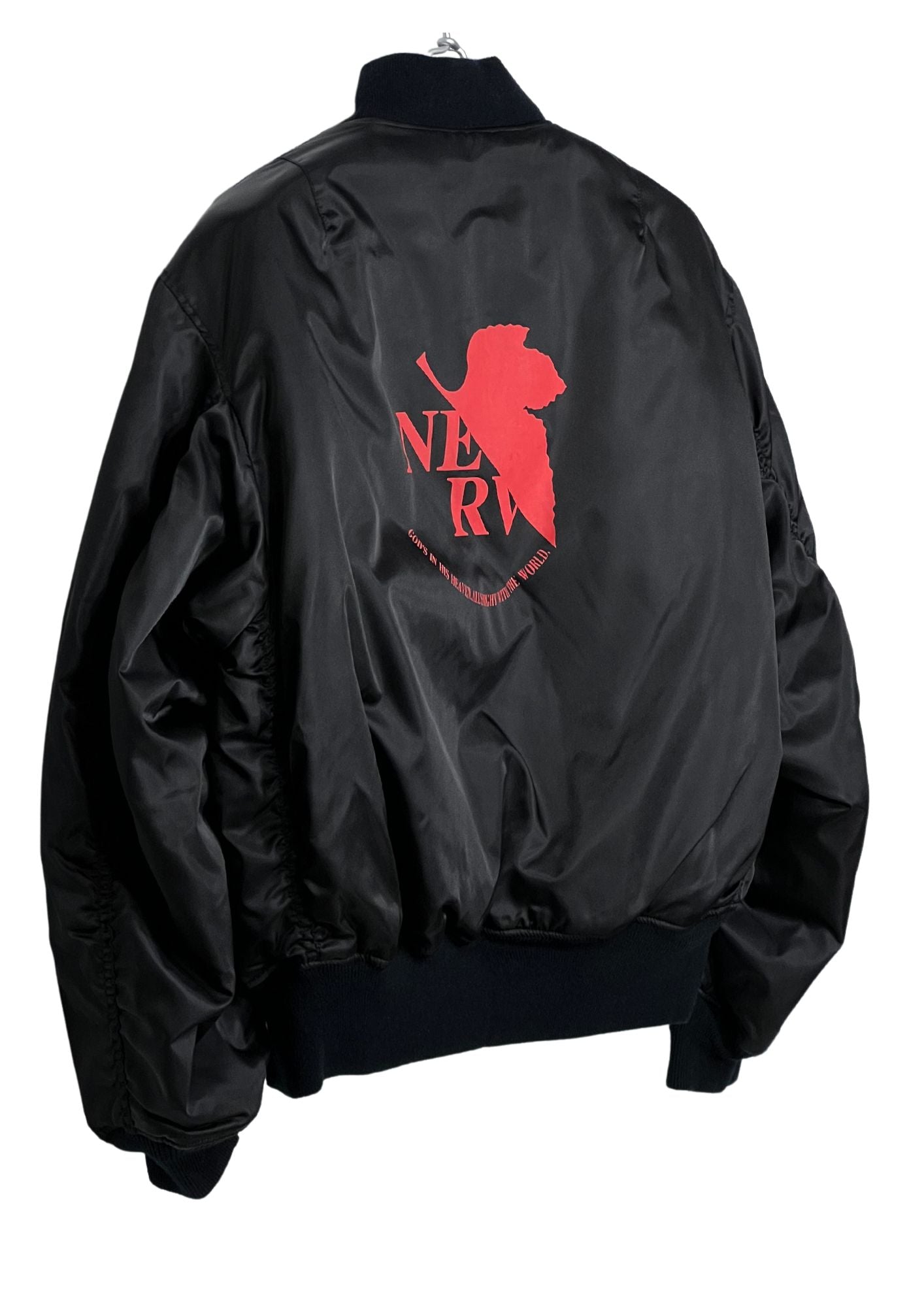 2001 Vintage Neon Genesis Evangelion x SEGA NERV Logo Bommer Jacket