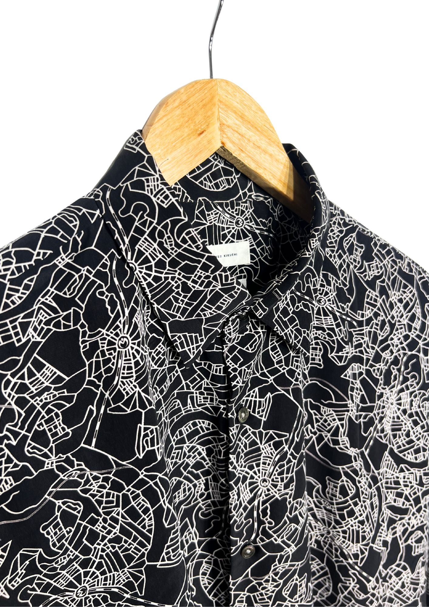 2020 JoJo's Bizarre Adventure x tk Takeo Kikuchi Diamond is Unbreakable Map of Morioh-cho Button-Up L/S Shirts