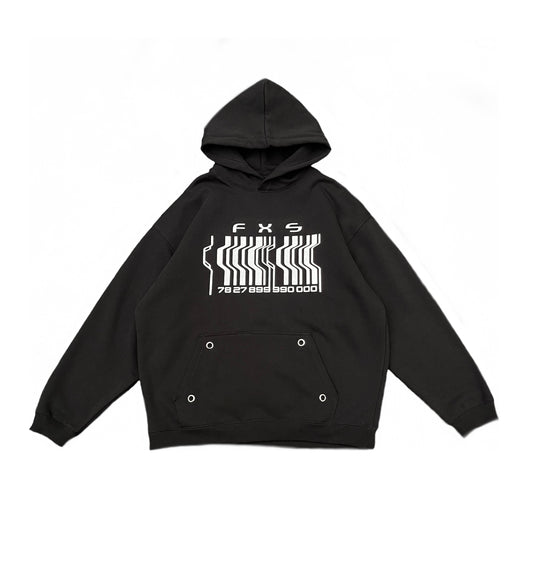 FORMULA-7 FXS WARPED BARCODE DOUBLE HOOD HOODIE (XL) 1/1
